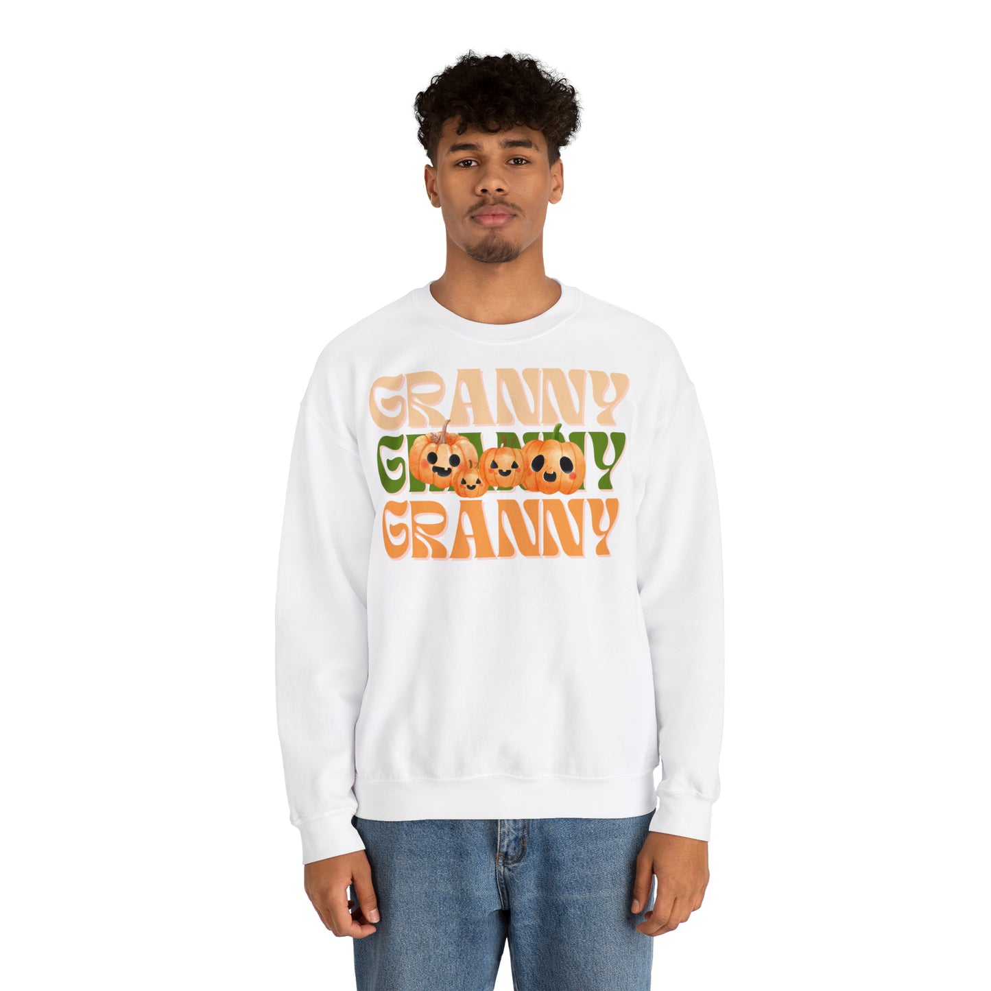 Granny Pumpkin Unisex Heavy Blend™ Crewneck Sweatshirt