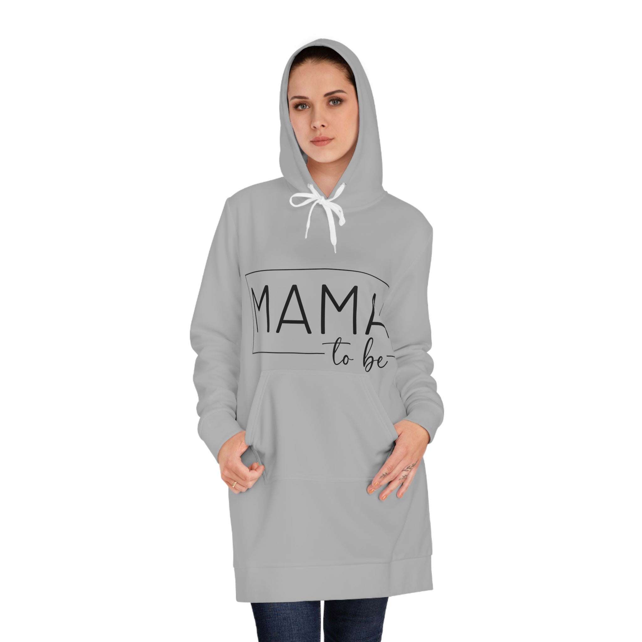 Mama To Be Women's Hoodie Dress (AOP)