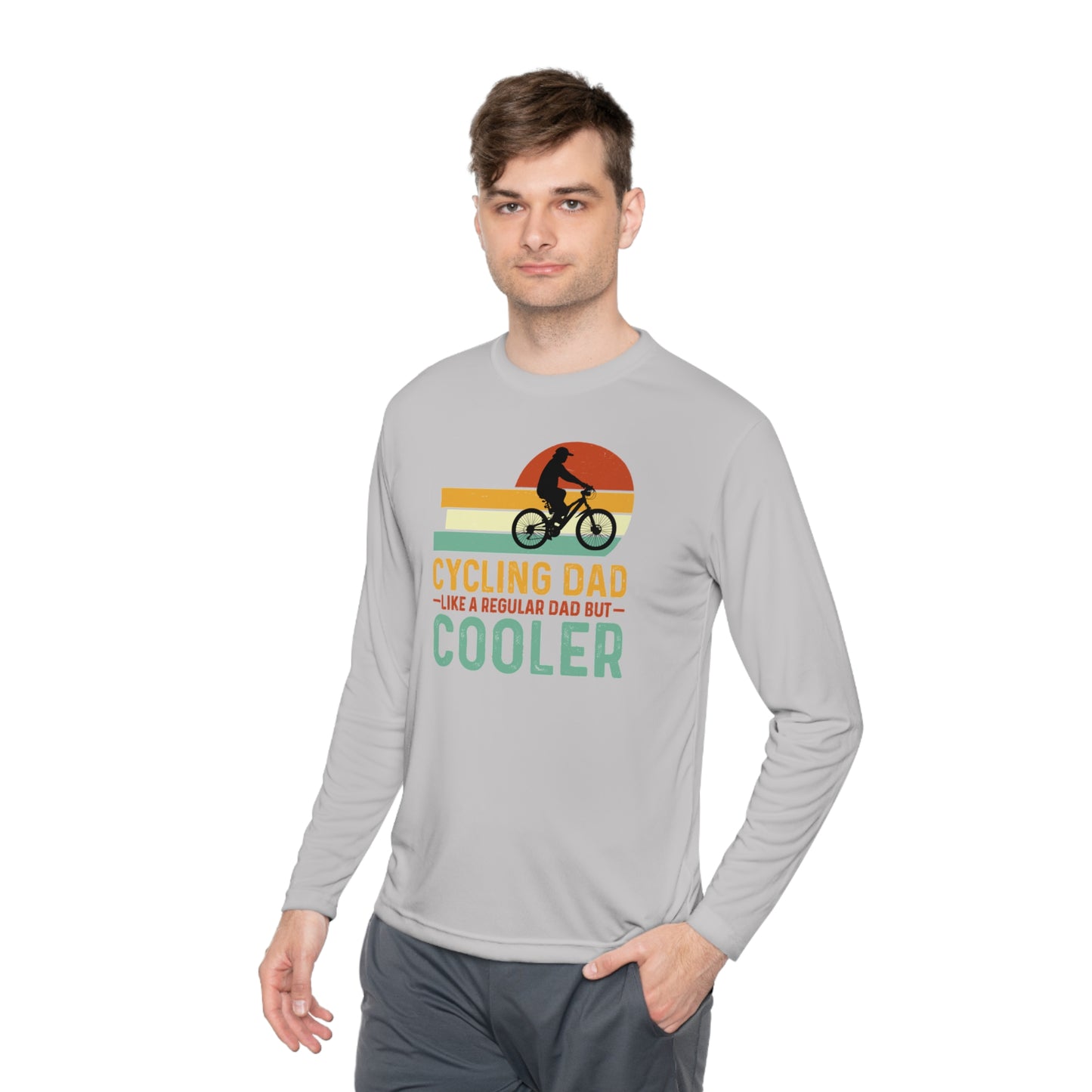 Cycling Dad Like A Regular Dad But Cooler Shirt ,Father's Day Shirt, Father Gift , Gift For Dad, Funny Bicycle Gift, Cycling Gift for Dad, Unisex Lightweight Long Sleeve Tee