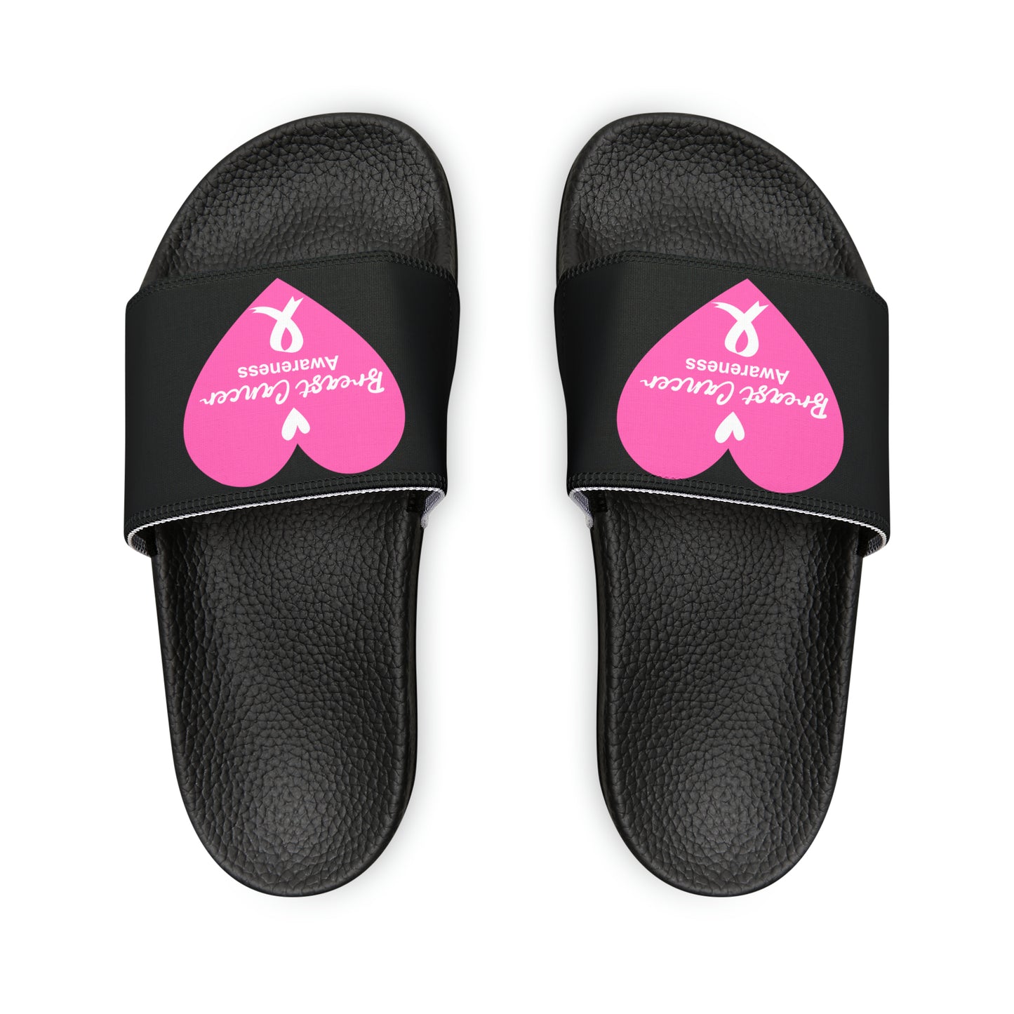 Breast Cancer Women's PU Slide Sandals