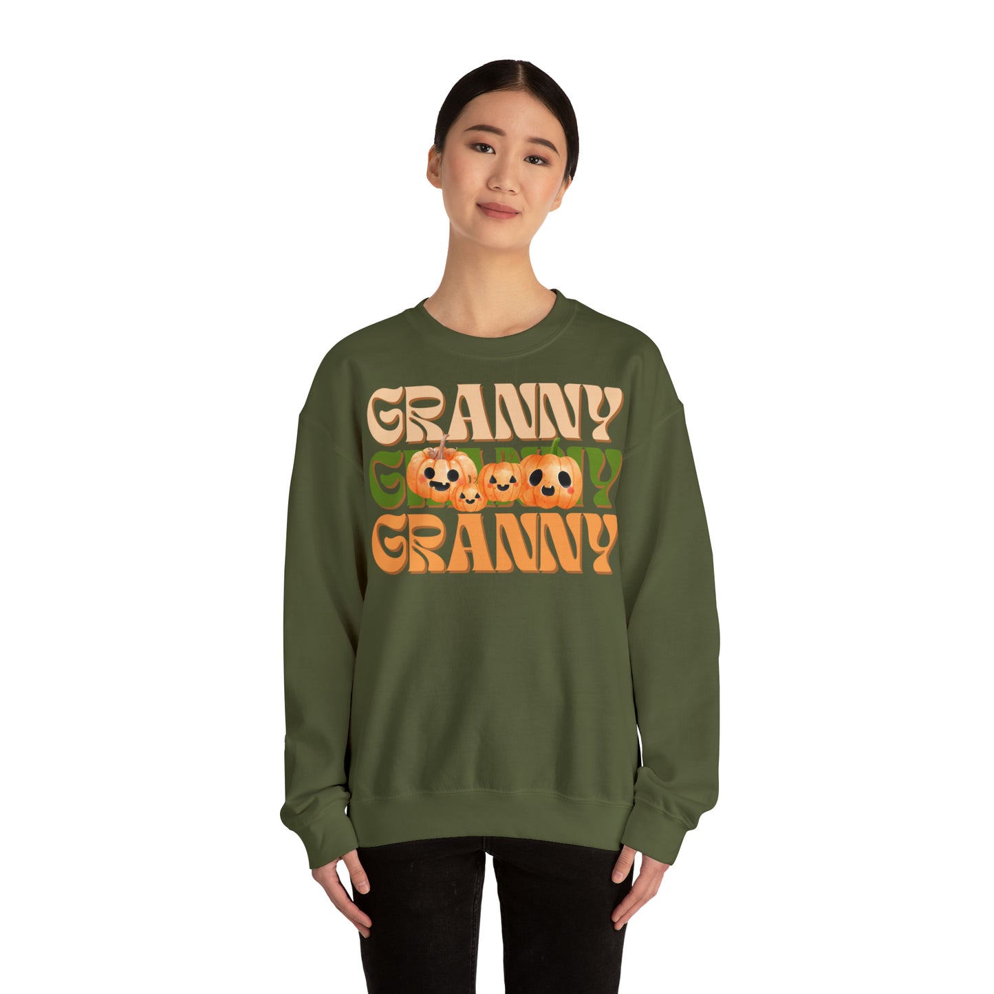 Granny Pumpkin Unisex Heavy Blend™ Crewneck Sweatshirt