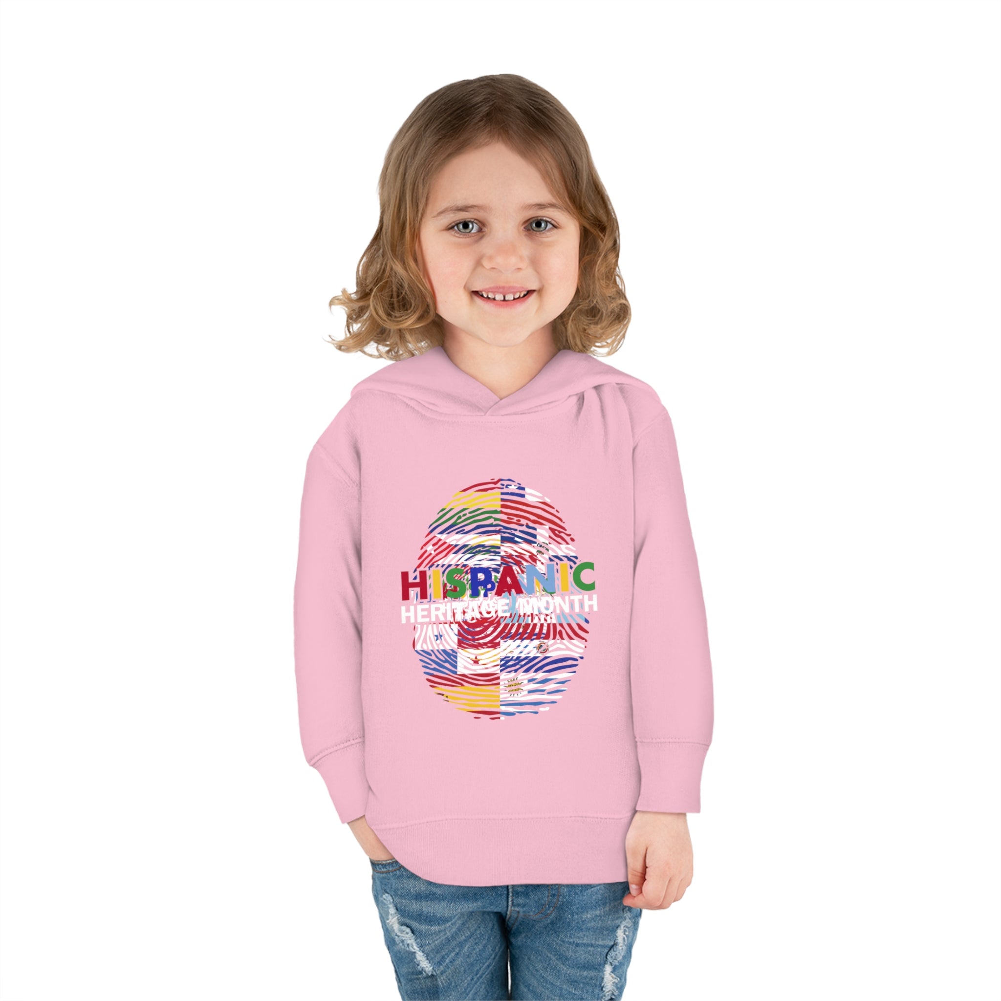Flag Fingerprint - Hispanic Heritage Month Toddler Hoodie