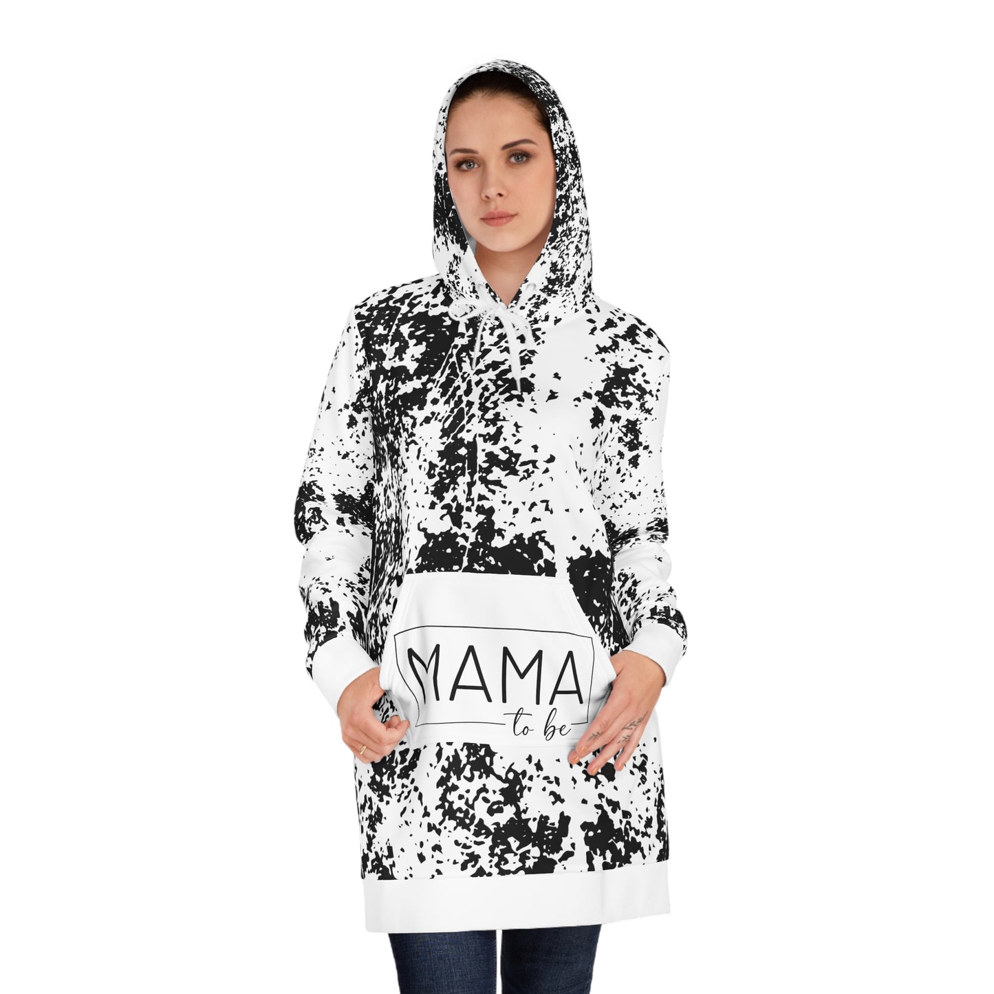 Mama To Be Women's Hoodie Dress (AOP)