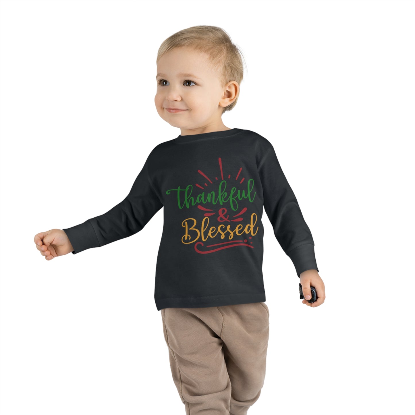 Thankful & Blessed Toddler Long Sleeve Tee