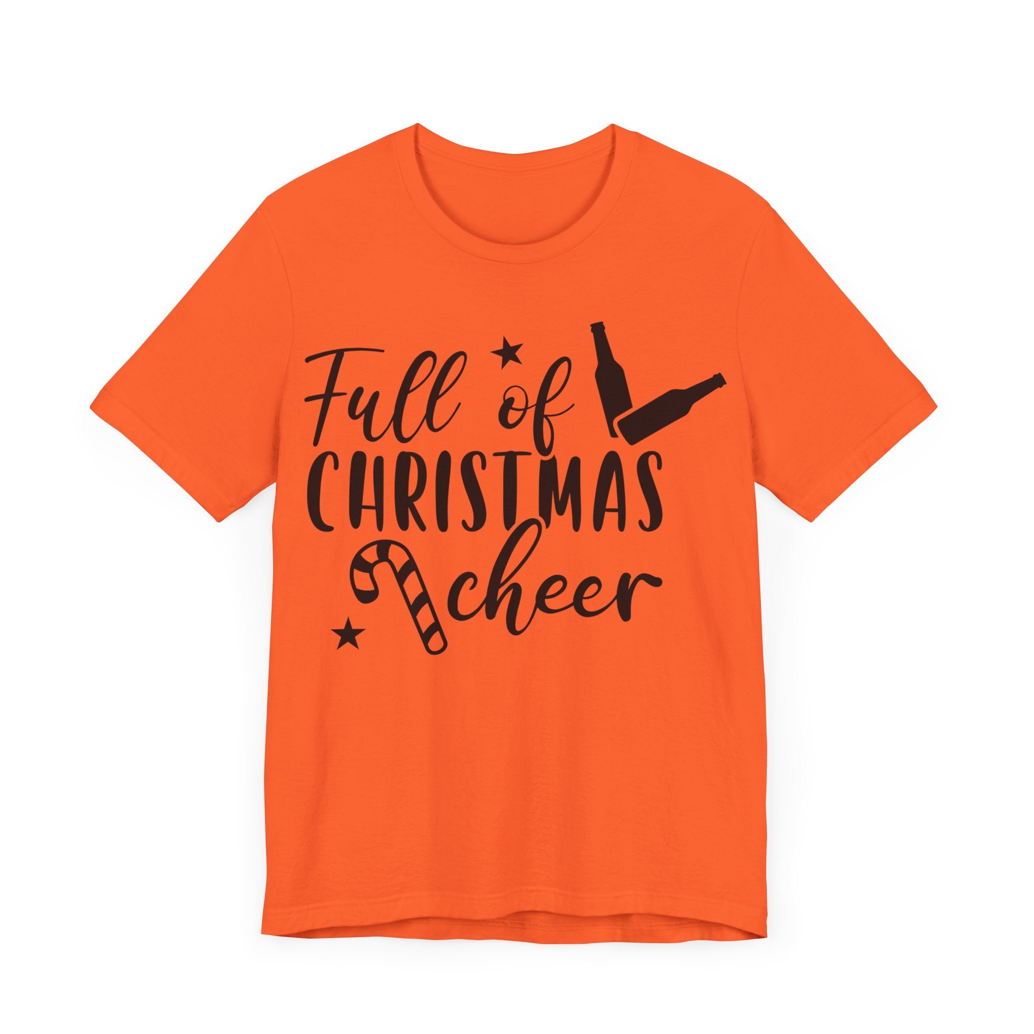 Full of Christmas Cheer & Beer Unisex Jersey Short Sleeve Tee