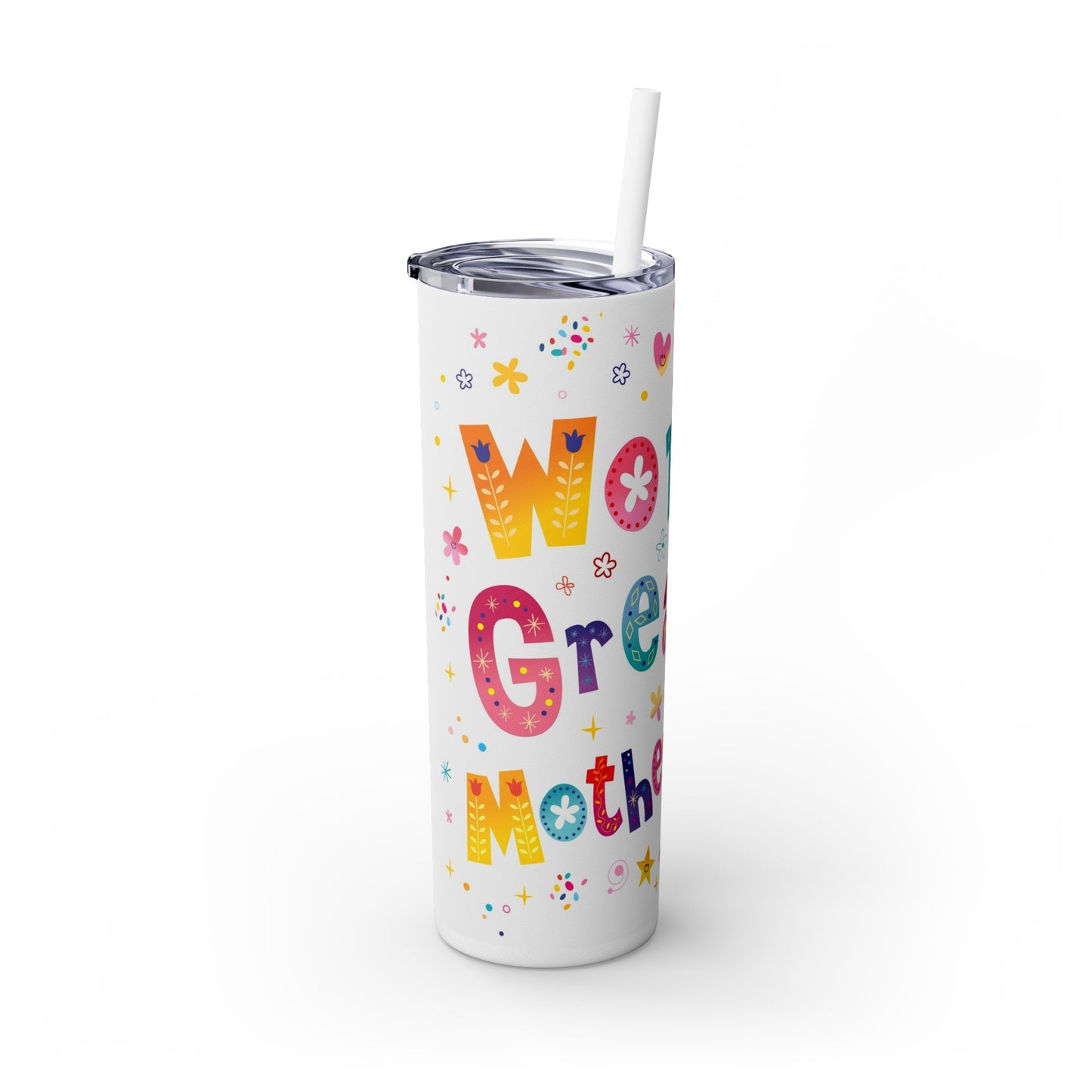 World's Greatest Mother-In-Law Skinny Tumbler with Straw, 20oz