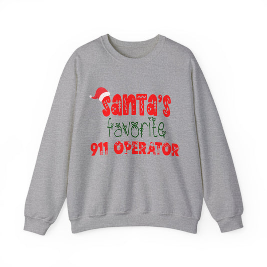 Christmas 911 Operator Shirt | Santa's Favorite 911 Operator| Funny Xmas 911 Operator Gift | 911 Dispatcher Gift