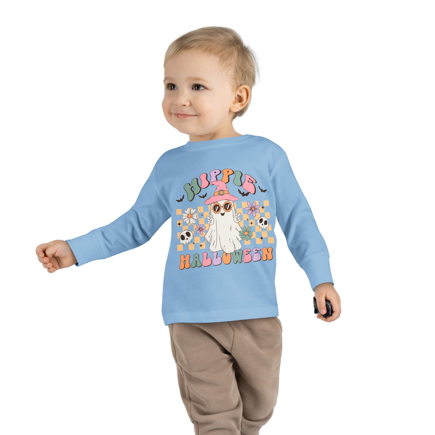 Hippie Halloween Toddler Long Sleeve Tee