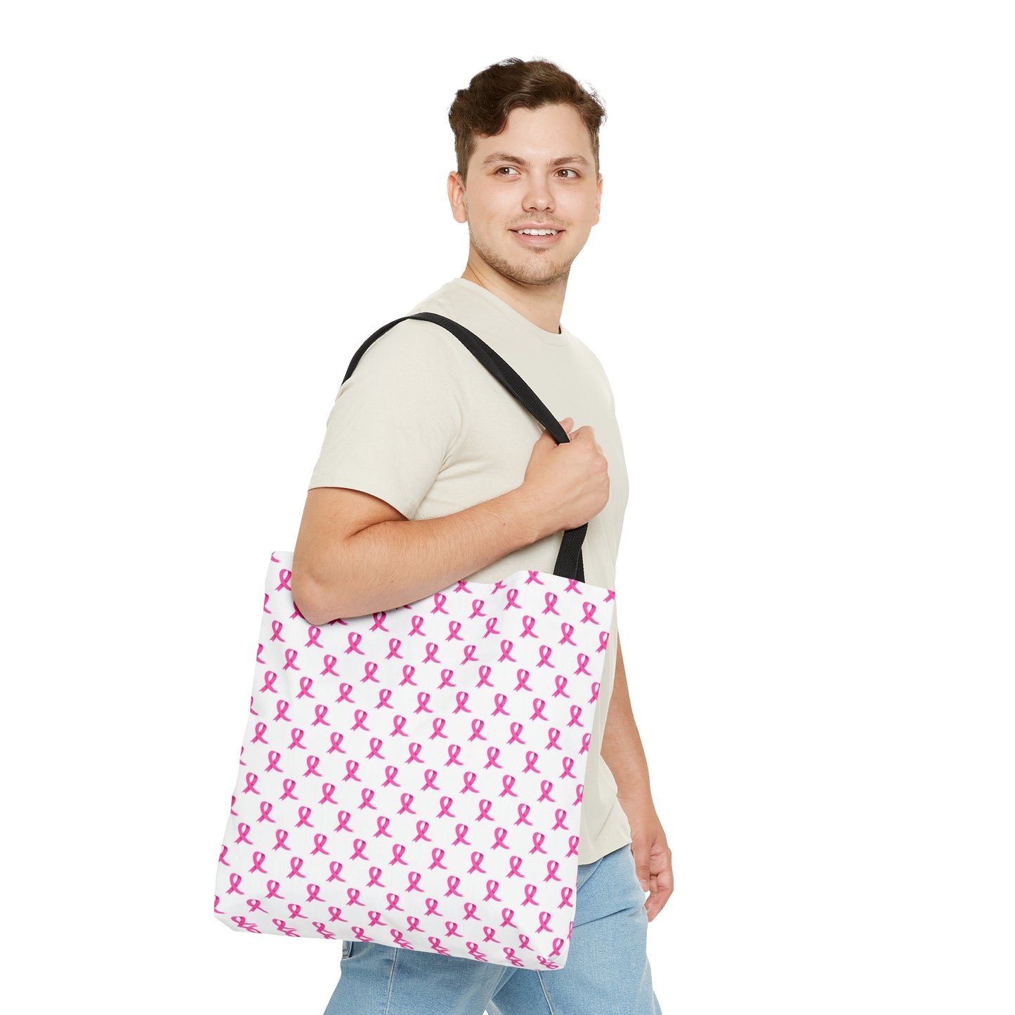 Pink Ribbon Breast Cancer Awareness Tote Bag