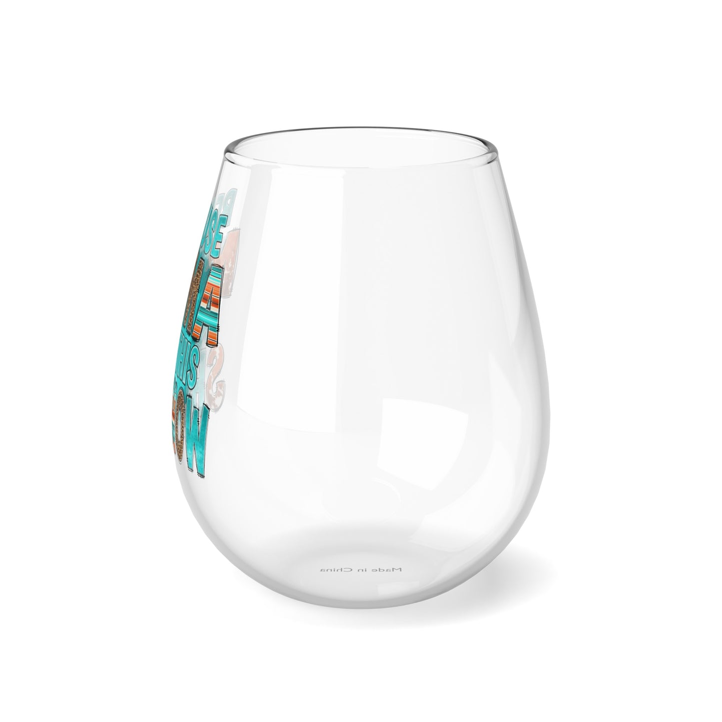 Because Mama Runs This Shitshow Stemless Wine Glass, 11.75oz