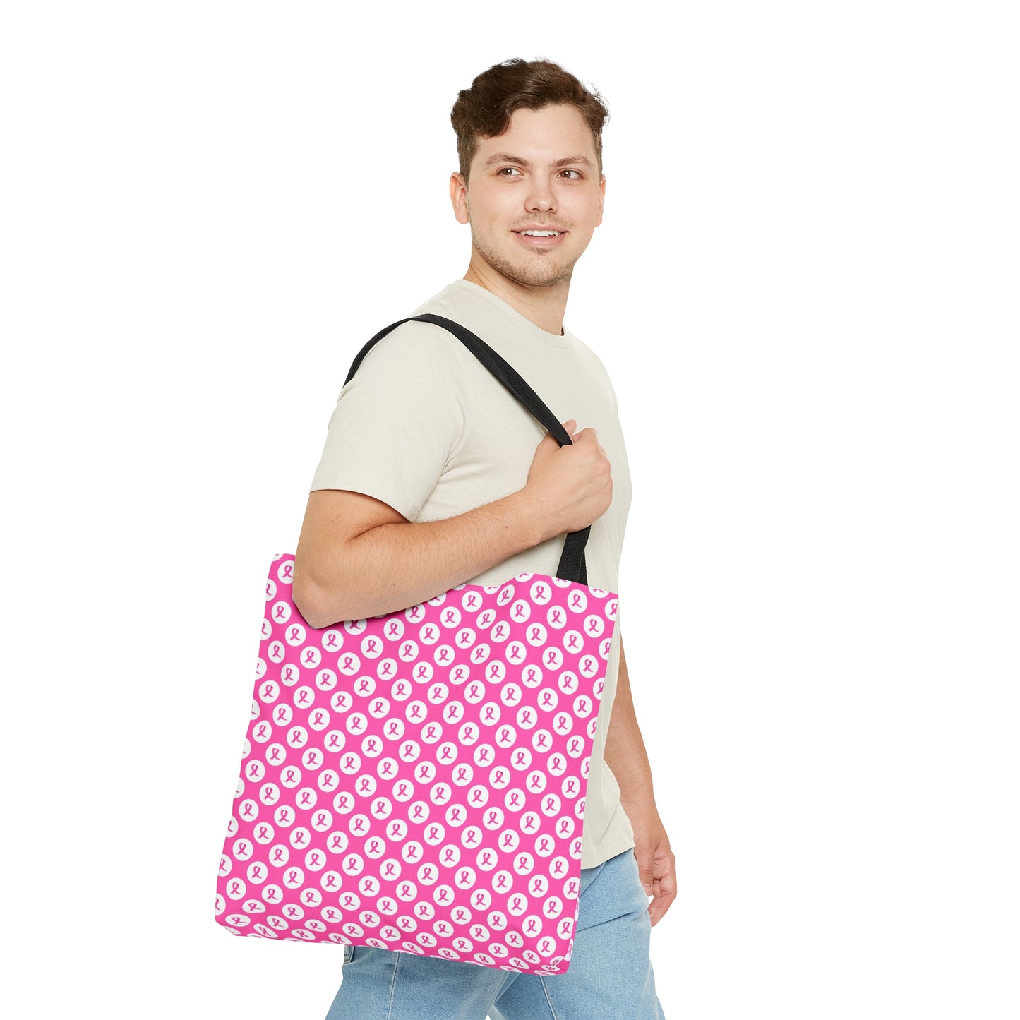 Pink Ribbon Breast Cancer Awareness Tote Bag