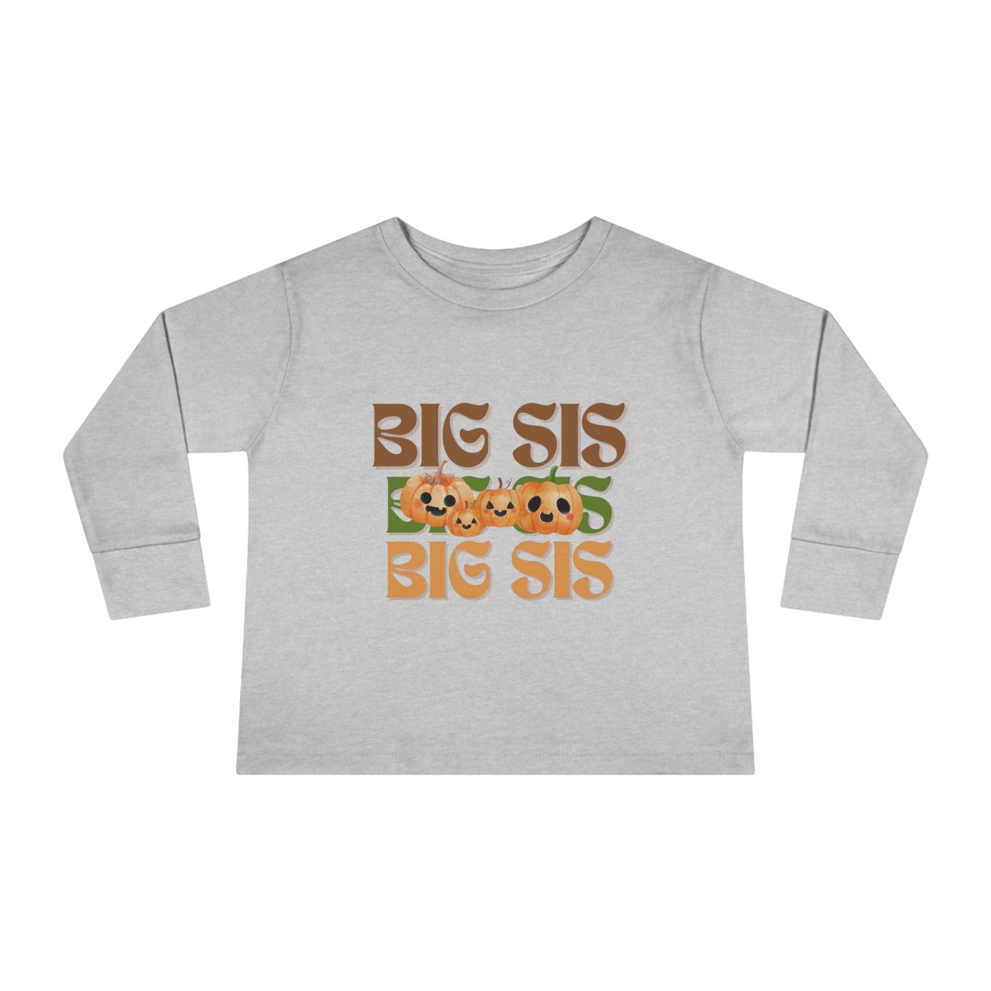 Big Sis Pumpkin Toddler Long Sleeve Tee