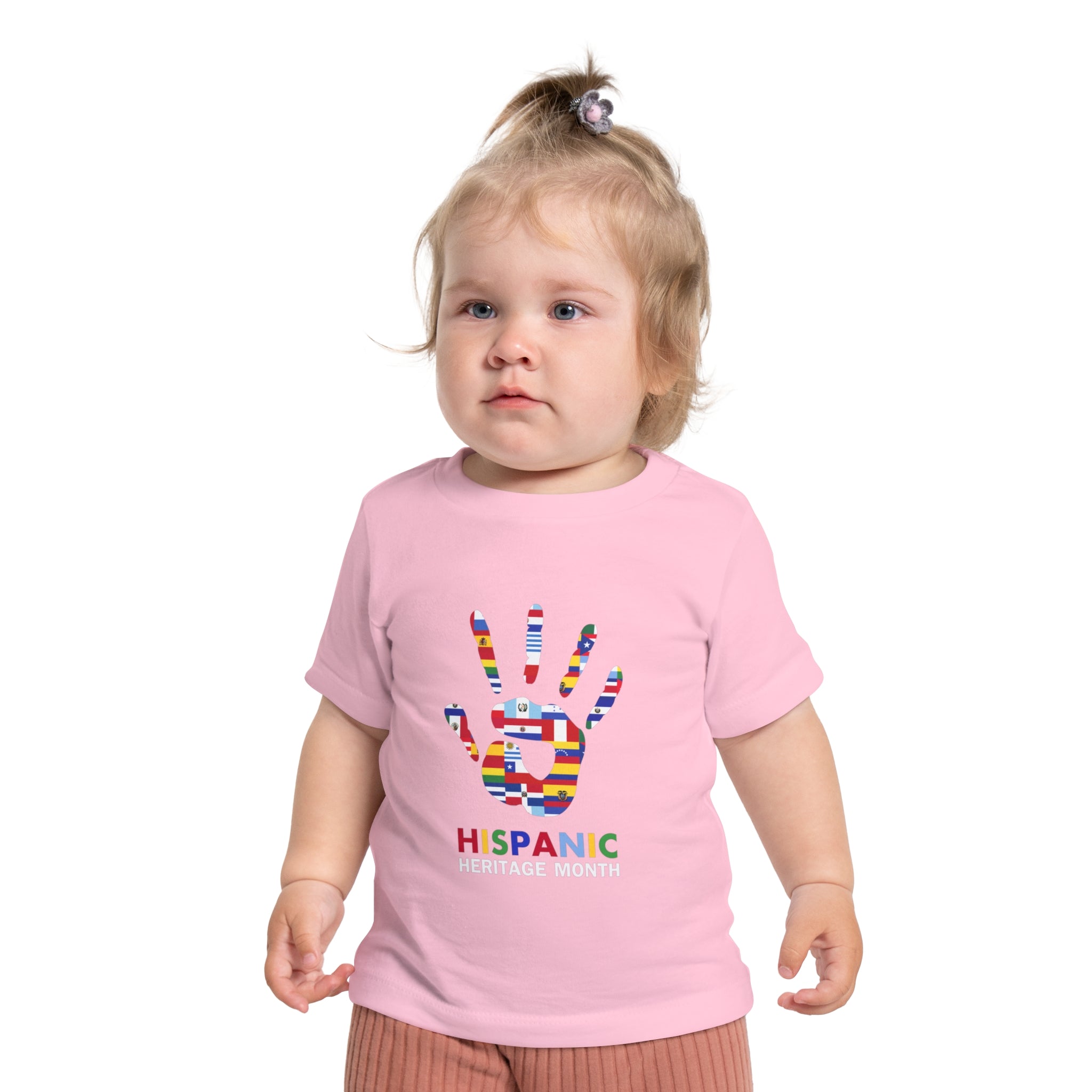 Flag Handprint - Hispanic Heritage Month Baby Short Sleeve T-Shirt