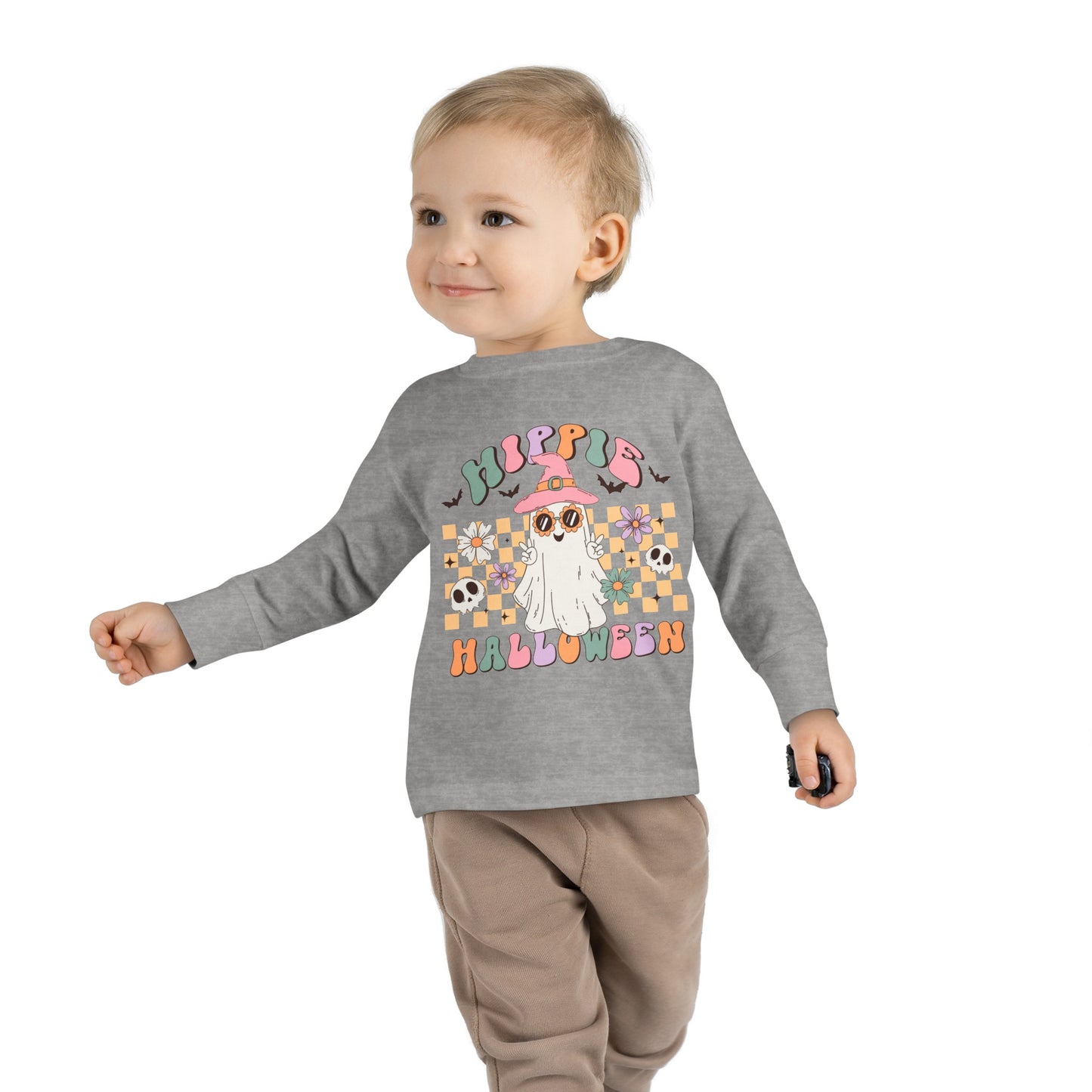 Hippie Halloween Toddler Long Sleeve Tee