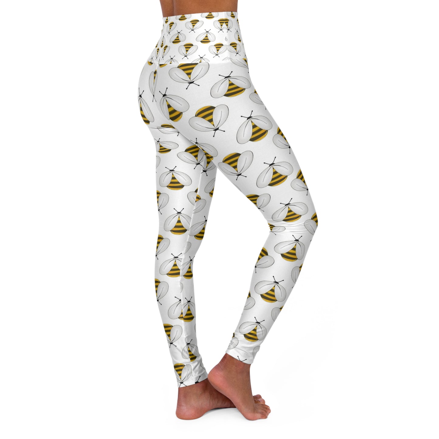 Bees High Waisted Yoga Leggings