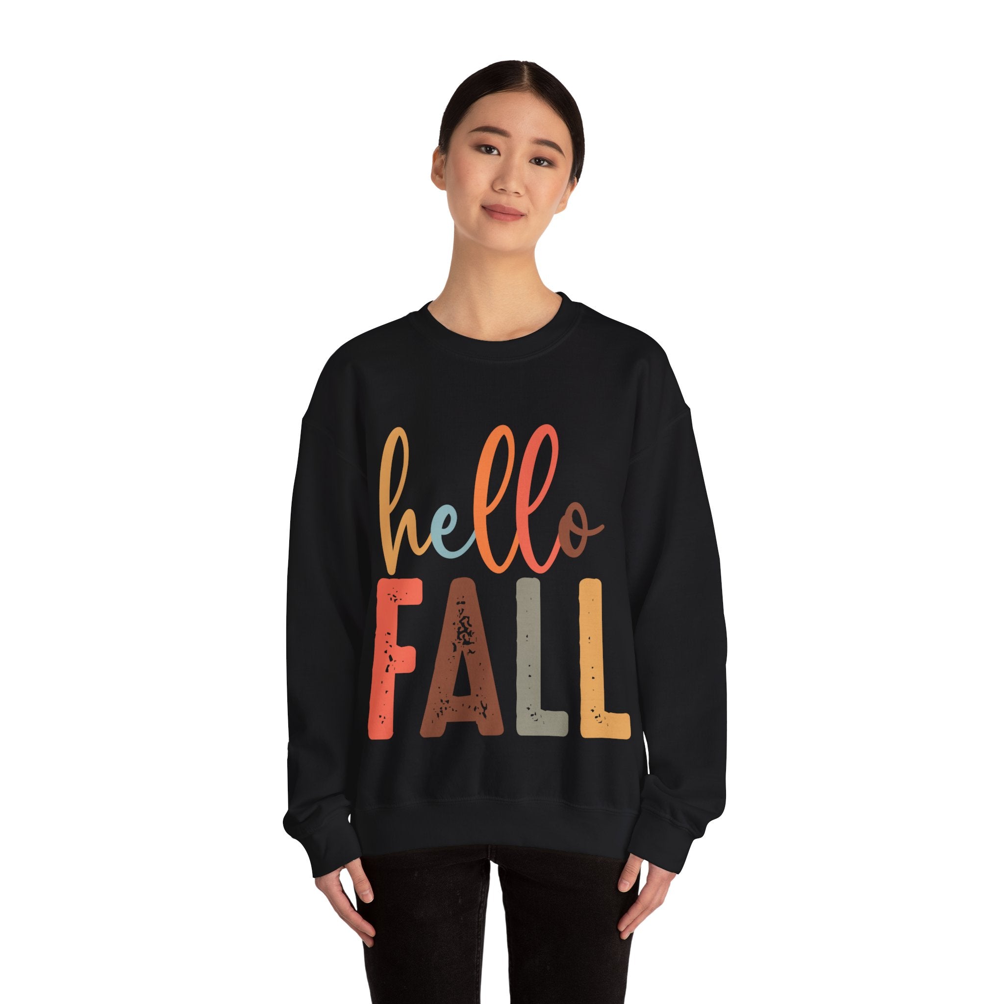 Hello Fall, Hellow Fall Sweatshirt,  Unisex Heavy Blend™ Crewneck Sweatshirt