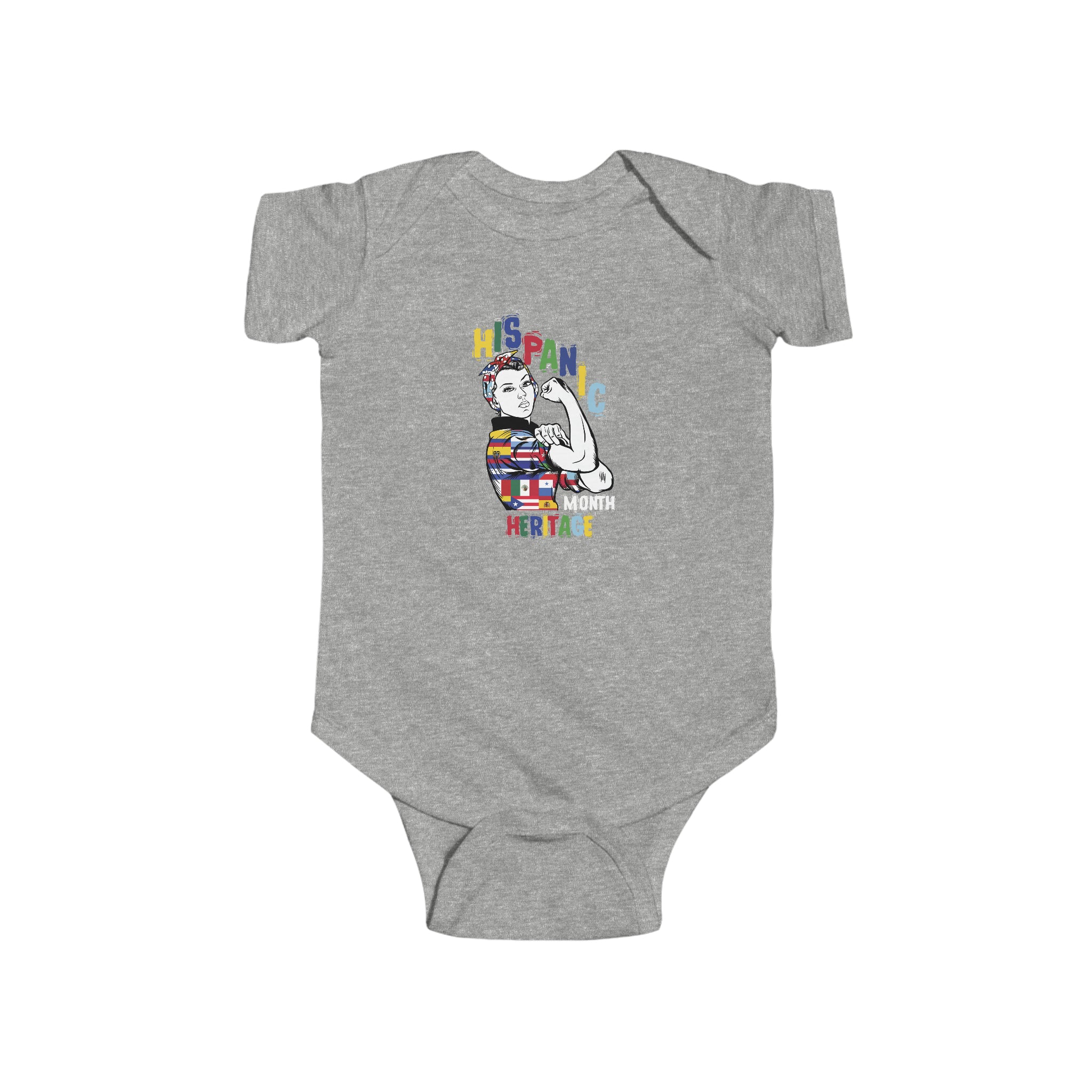 Muscle Strong Woman - Hispanic Heritage Month Infant  Bodysuit