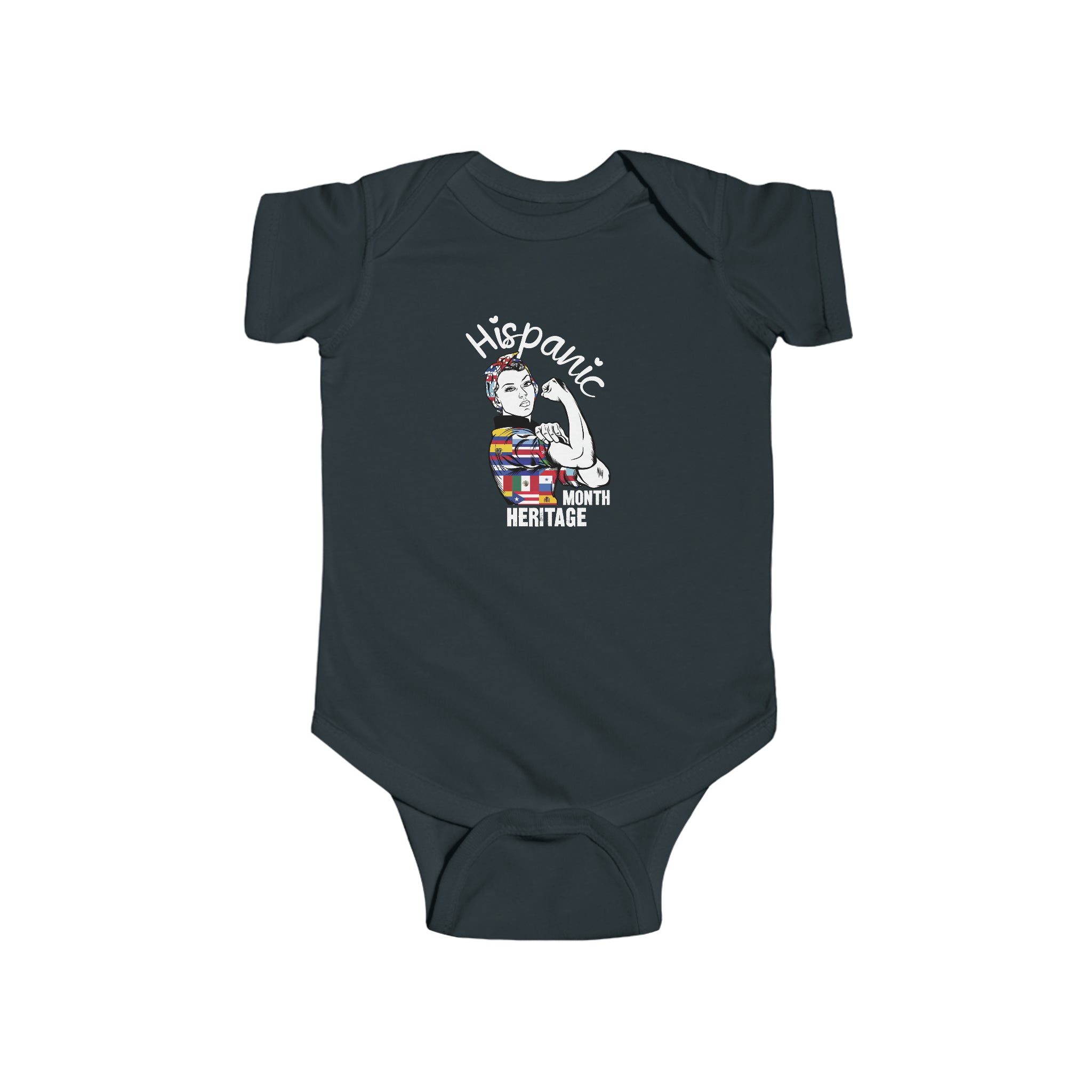 Muscle Strong woman - Hispanic Heritage Month Infant  Bodysuit