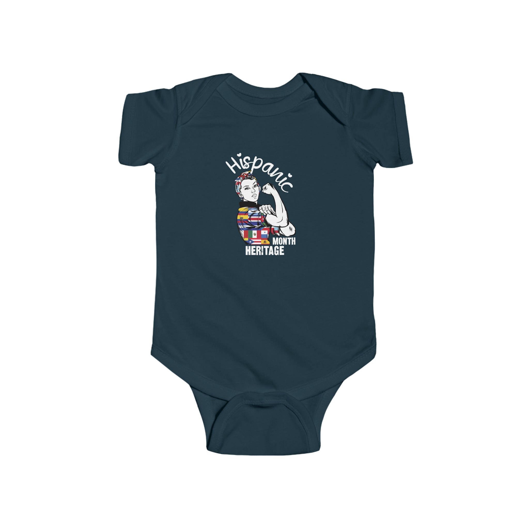Muscle Strong woman - Hispanic Heritage Month Infant  Bodysuit