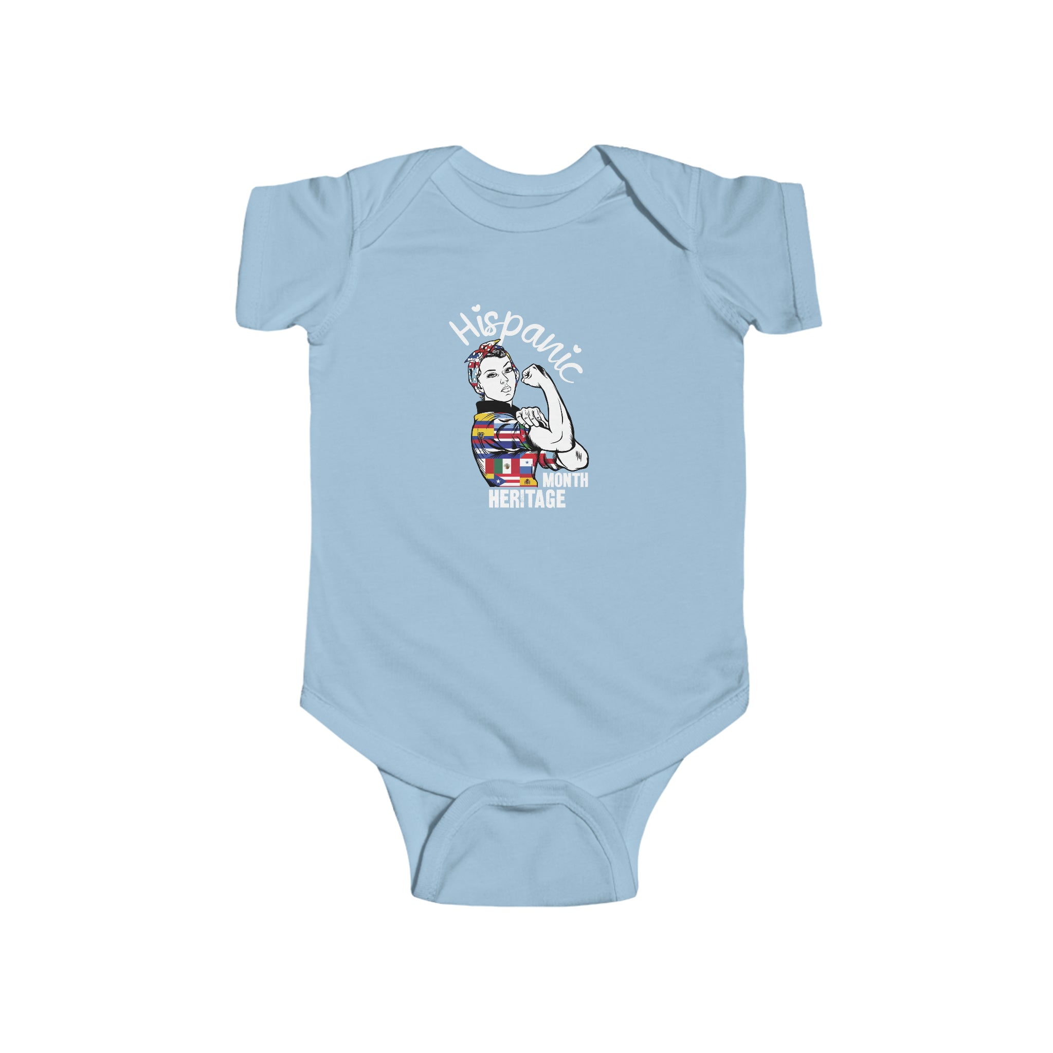 Muscle Strong woman - Hispanic Heritage Month Infant  Bodysuit