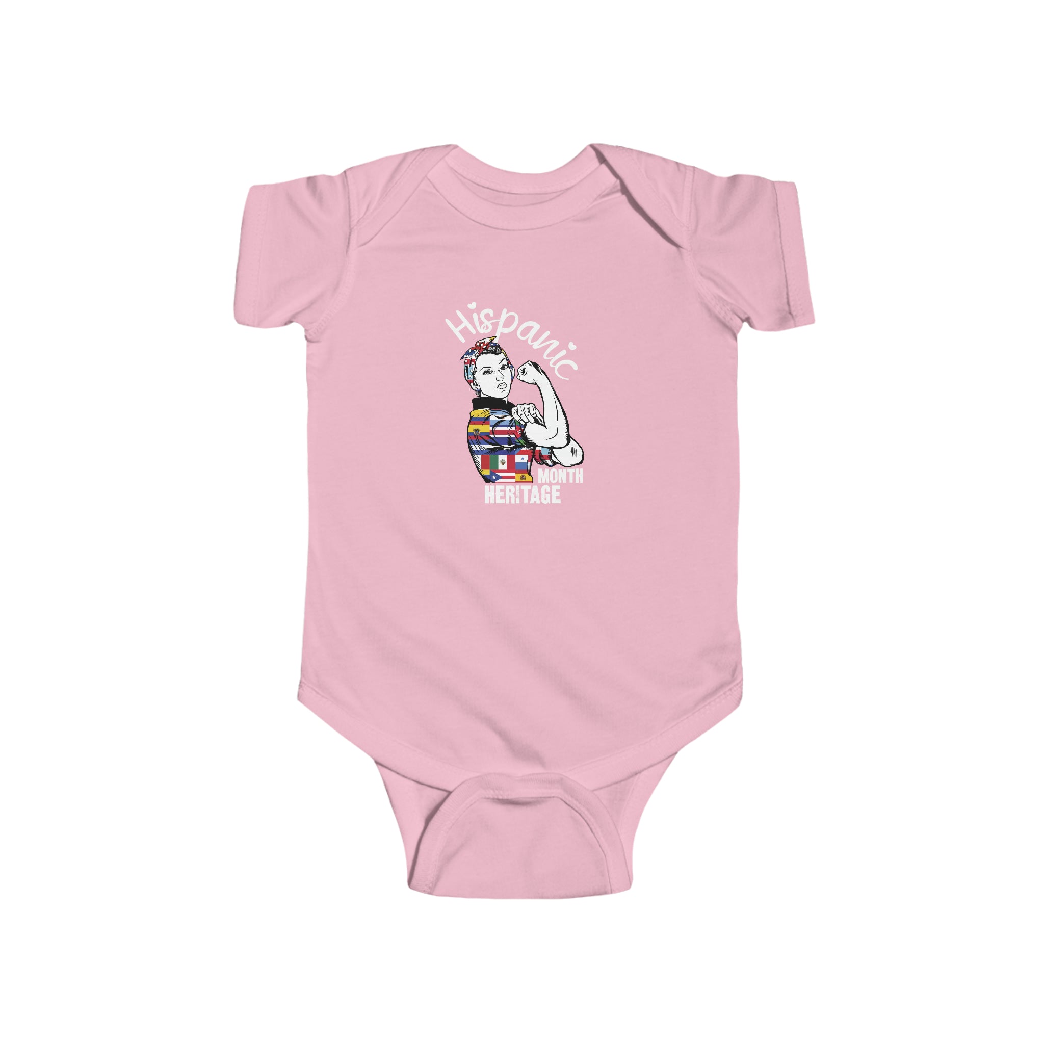 Muscle Strong woman - Hispanic Heritage Month Infant  Bodysuit