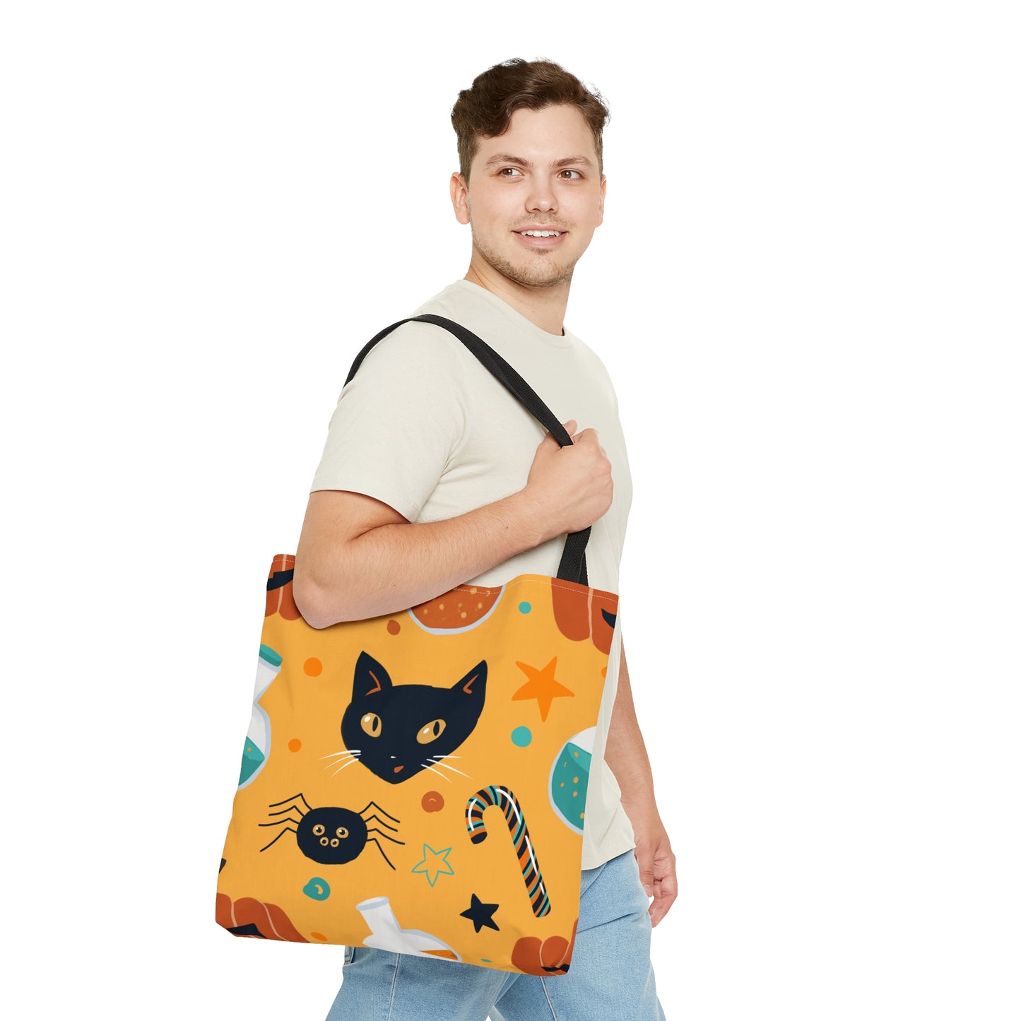 Halloween Spiders & Cats Tote Bag (AOP)