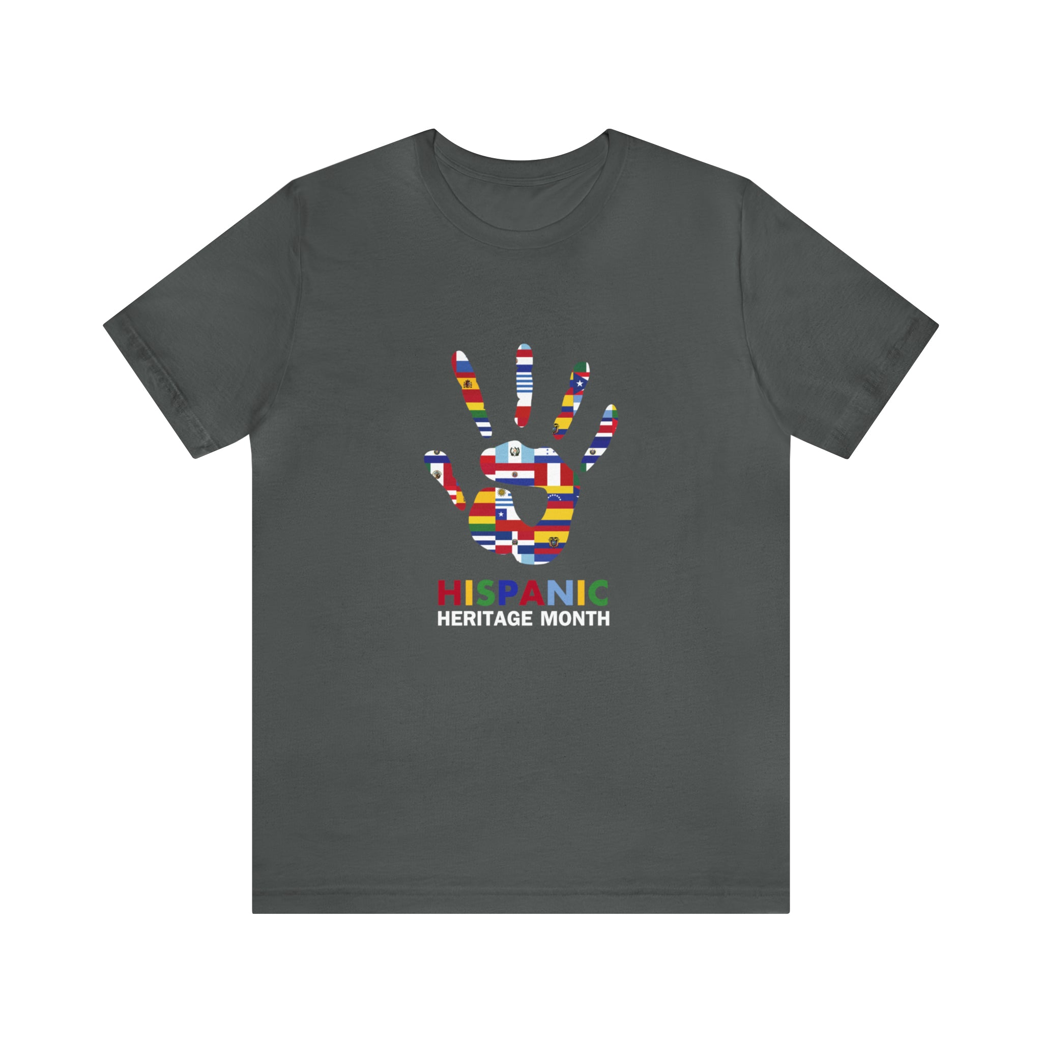 Flag Handprint - Hispanic Heritage Month Unisex Short Sleeve Tee