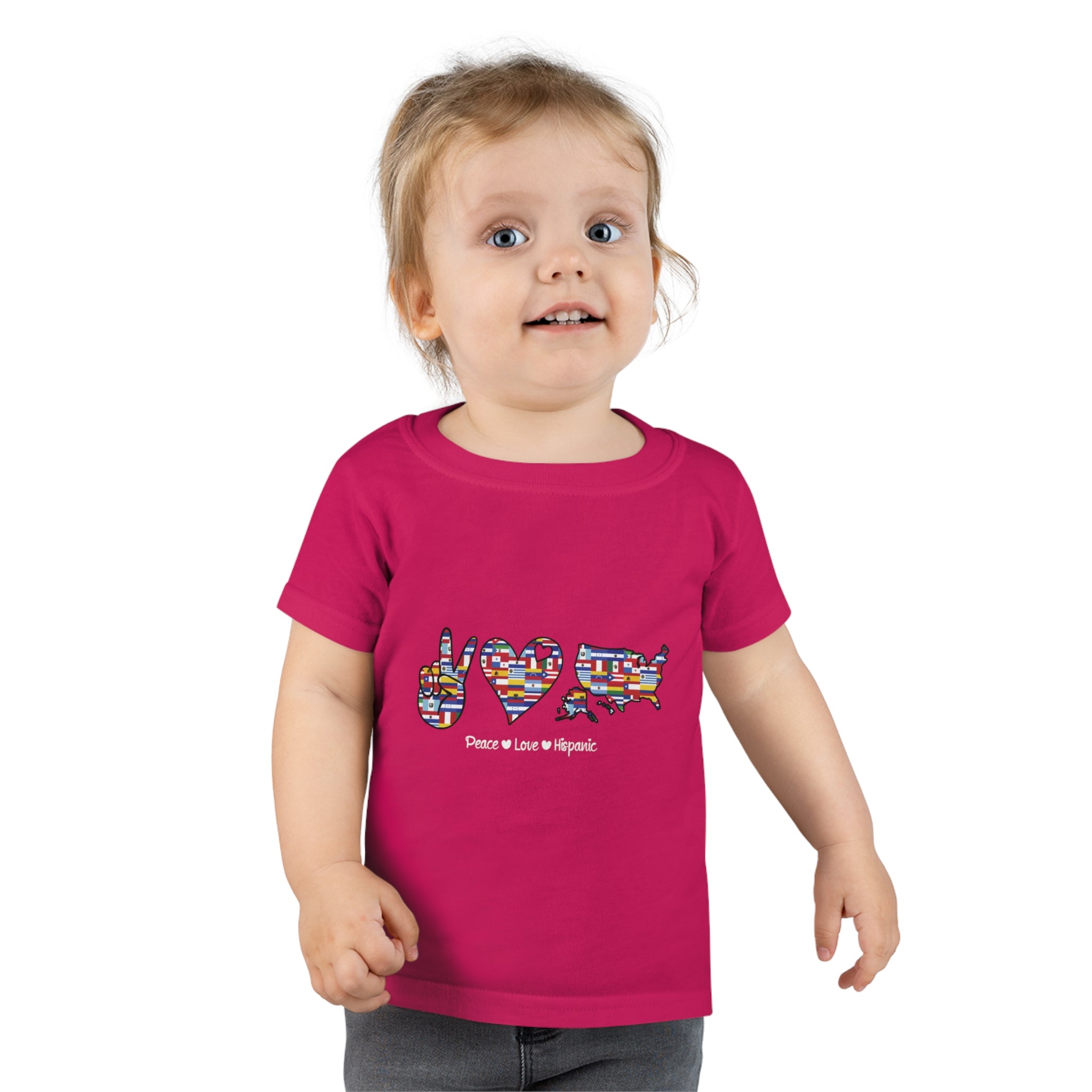 Peace, Love, Hispanic - Hispanic Heritage Month Toddler T-shirt