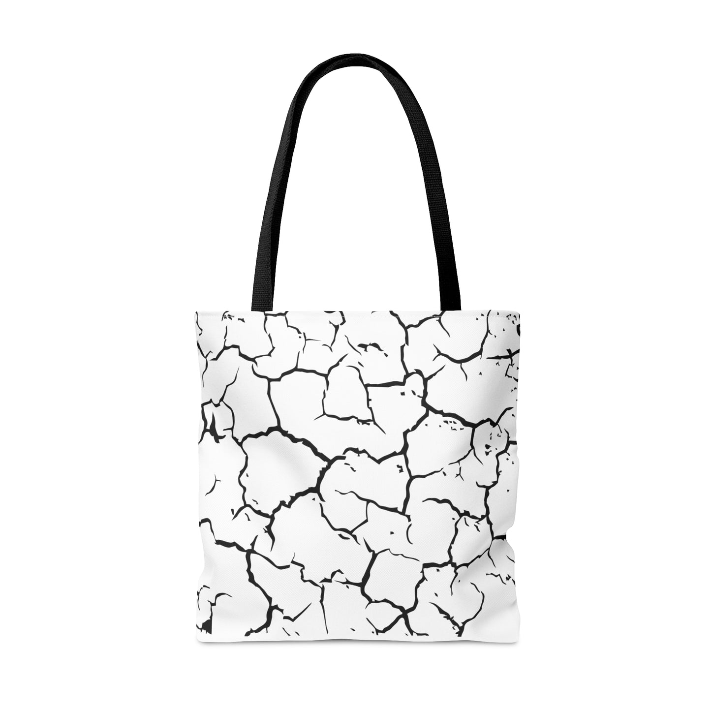 Cracked Black & WhiteTote Bag (AOP)