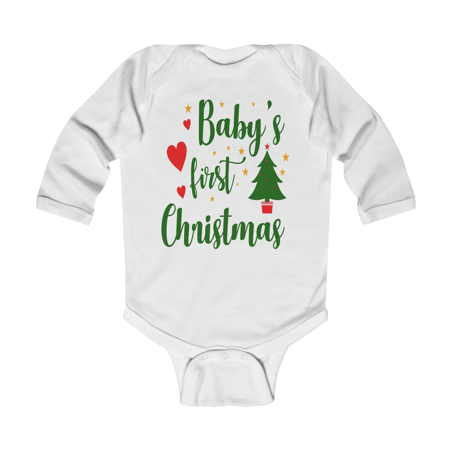 Baby's First Christmas Infant Long Sleeve Bodysuit