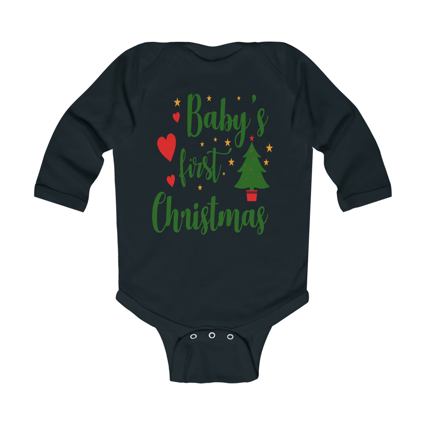 Baby's First Christmas Infant Long Sleeve Bodysuit