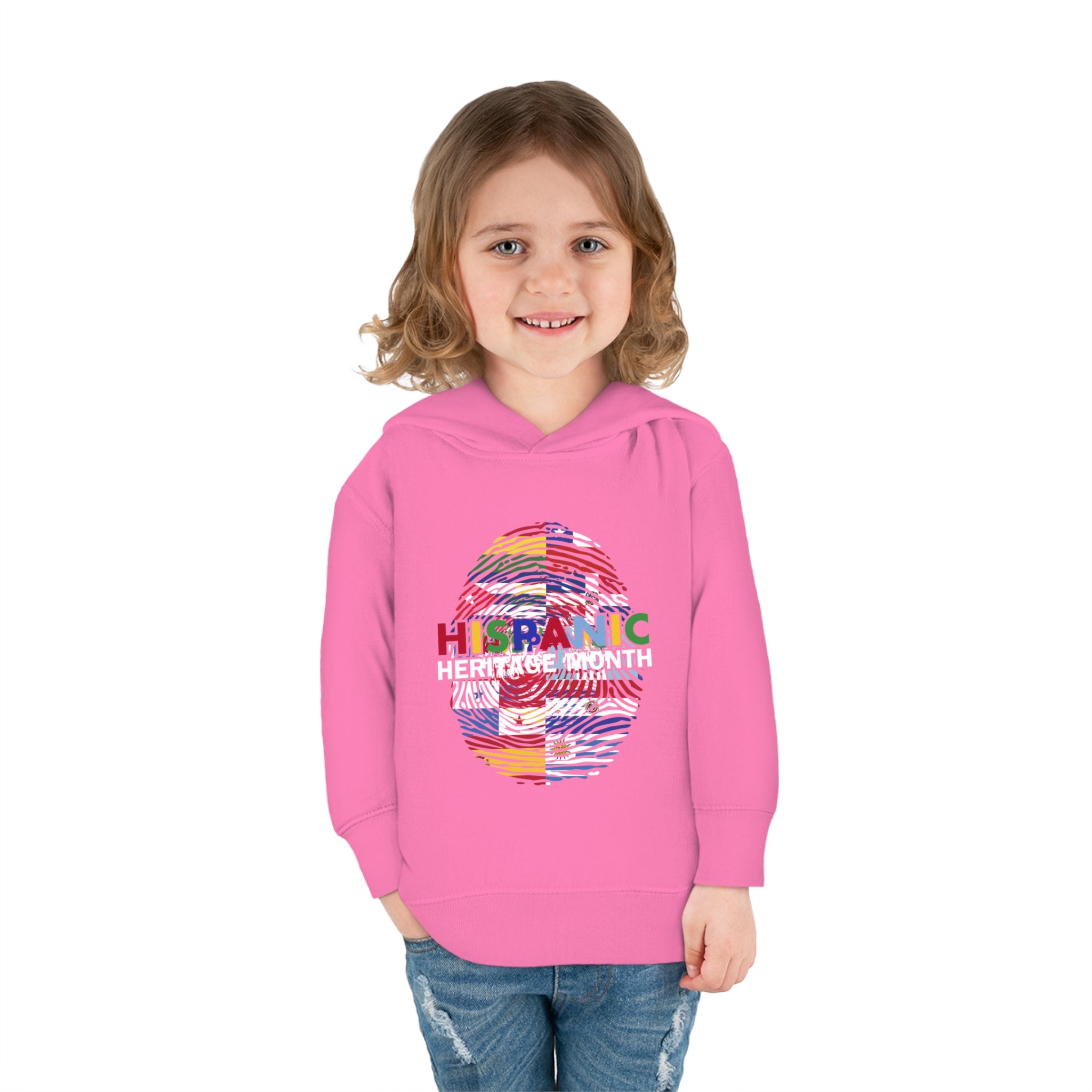 Flag Fingerprint - Hispanic Heritage Month Toddler Hoodie