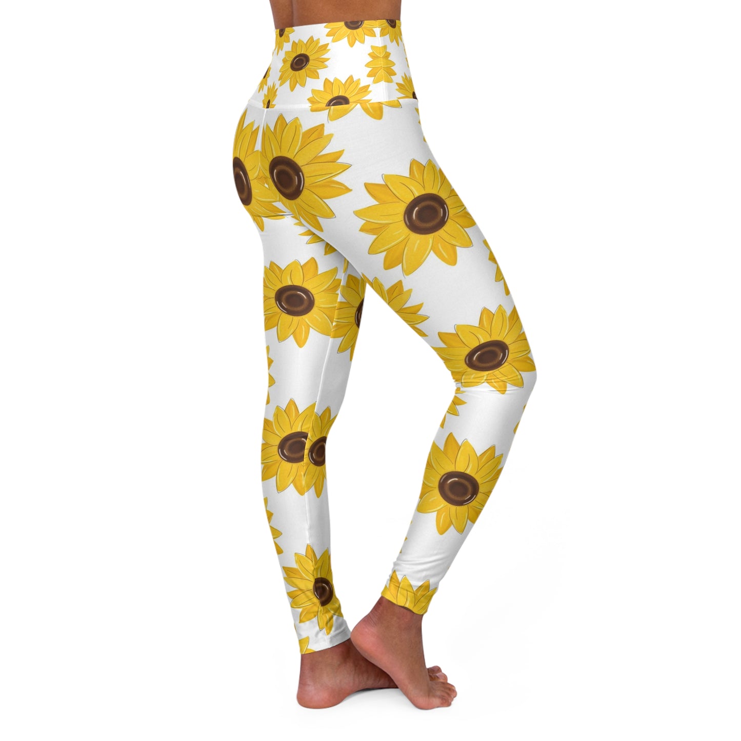 Sunflowers High Waisted Yoga Leggings