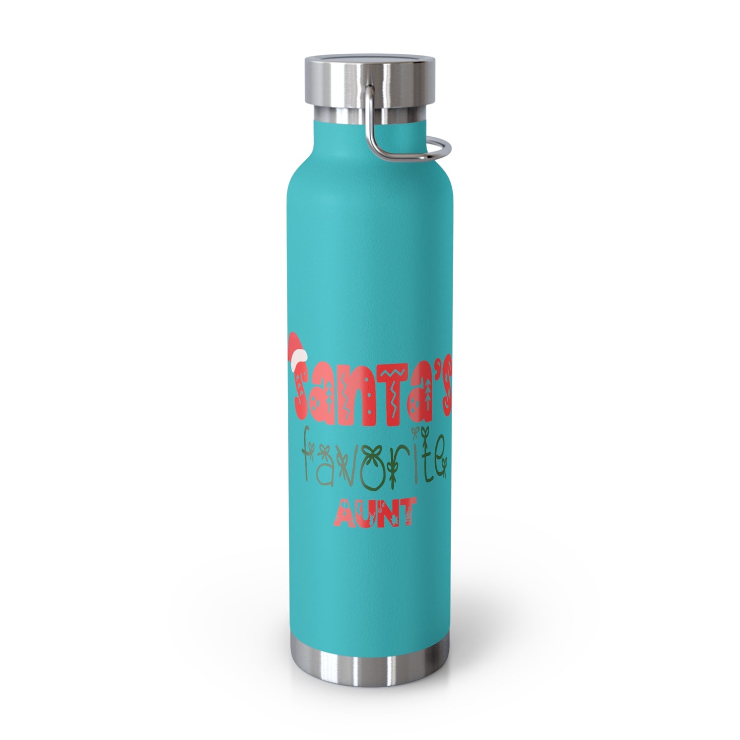 Santa's Favorite Aunt Copper Vacuum Insulated Bottle, 22oz