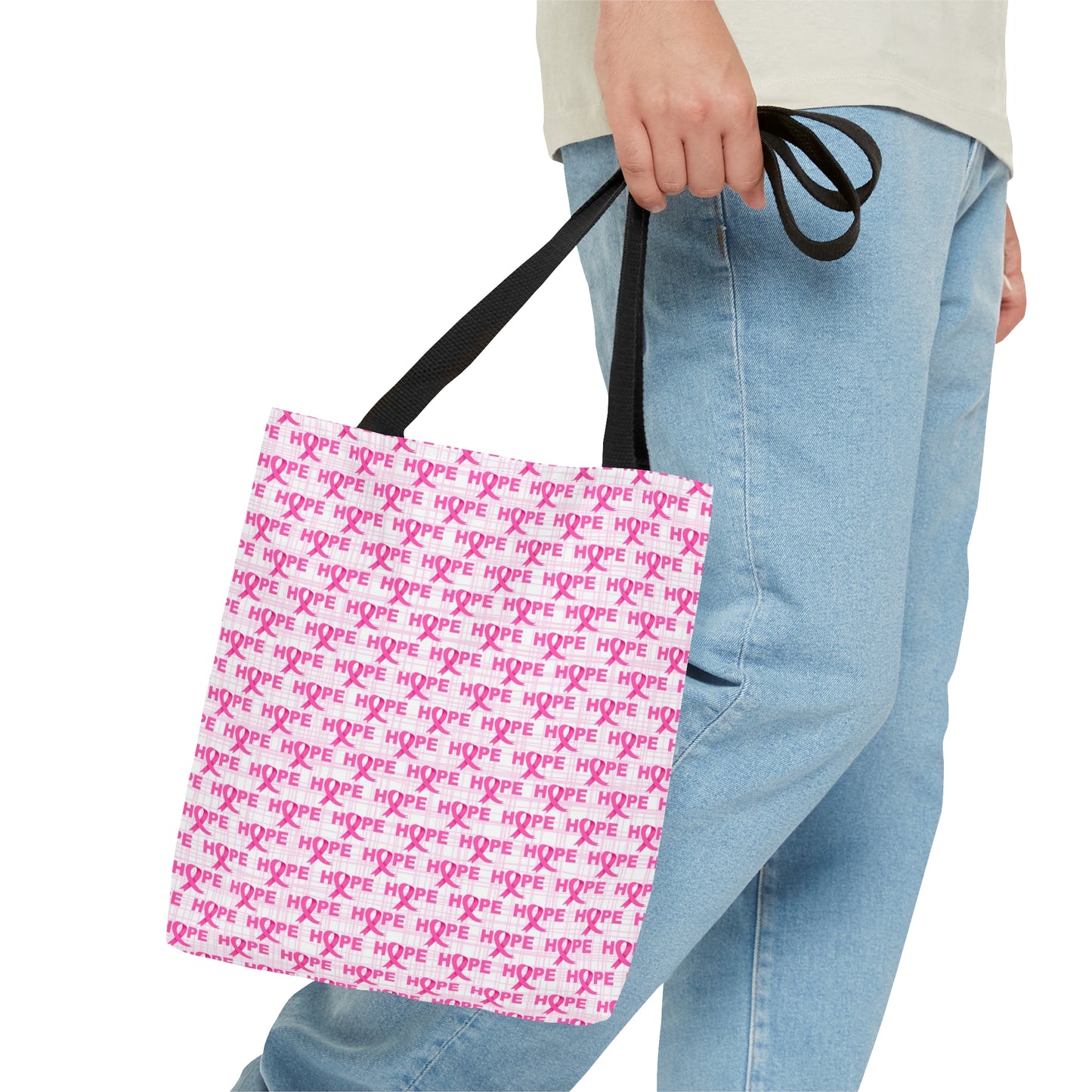 Hope Pink Breast Cancer Awareness Tote Bag