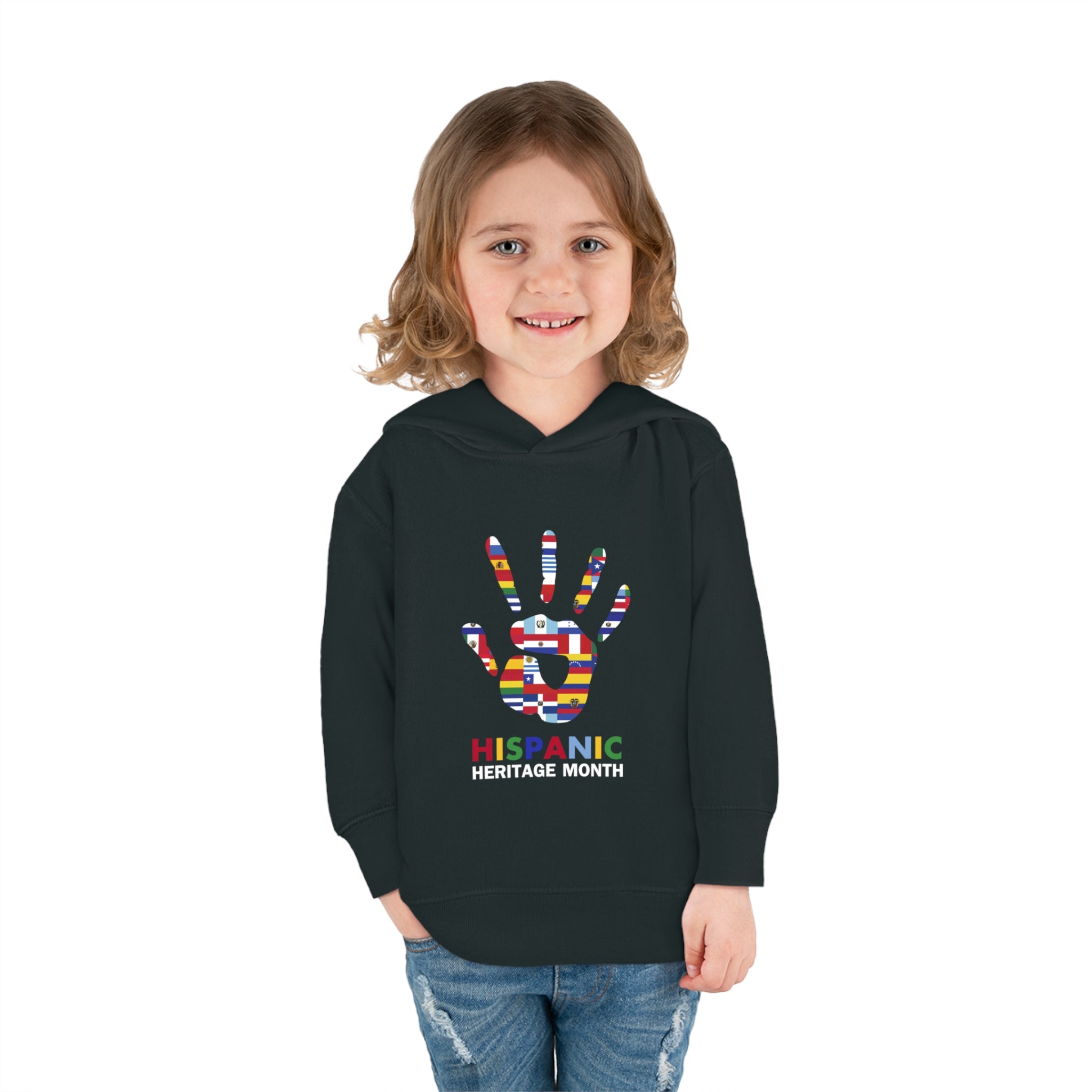Flag Handprint - Hispanic Heritage Month Toddler Hoodie