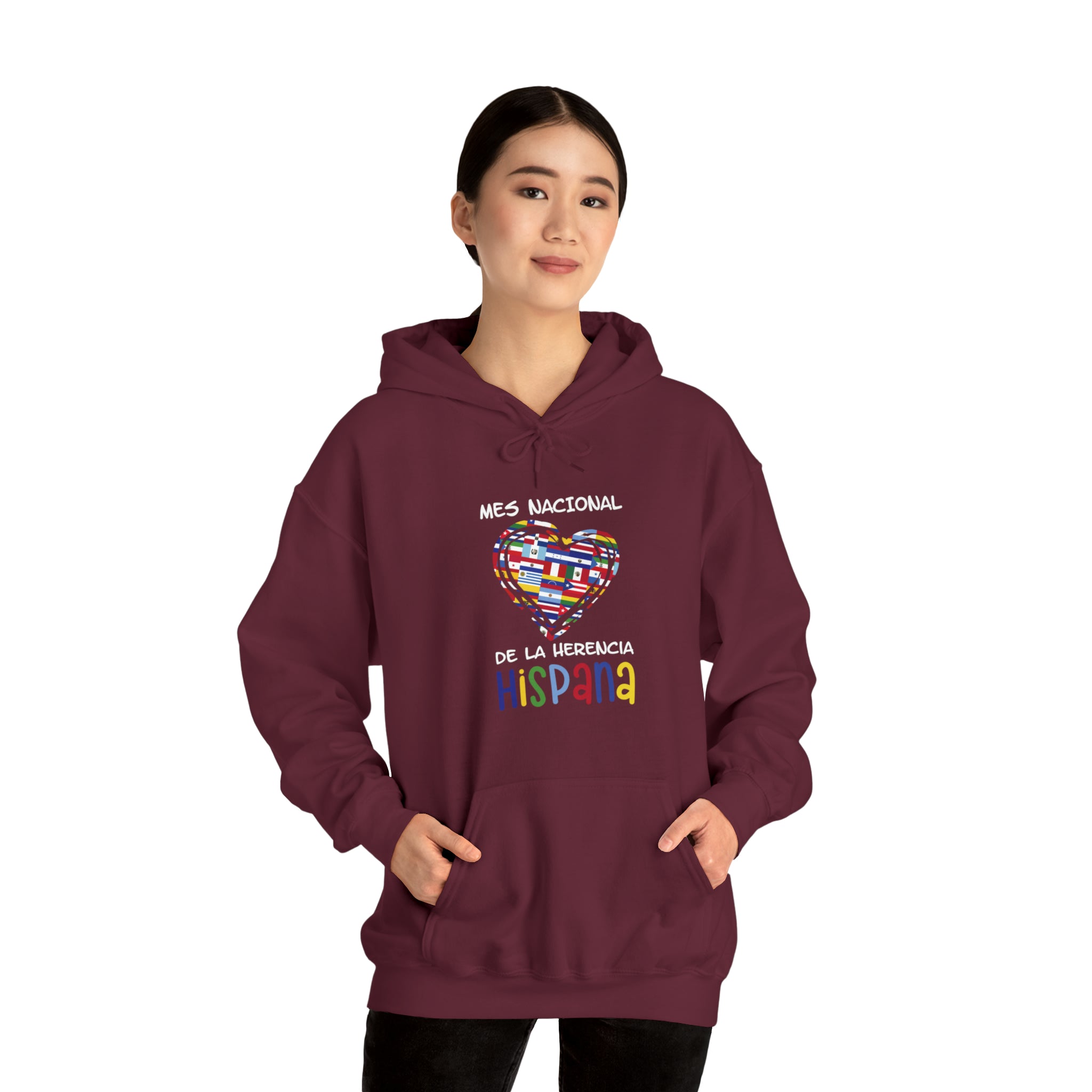 Mes Nacional Heart - Hispanic Heritage Month Unisex Hoodie