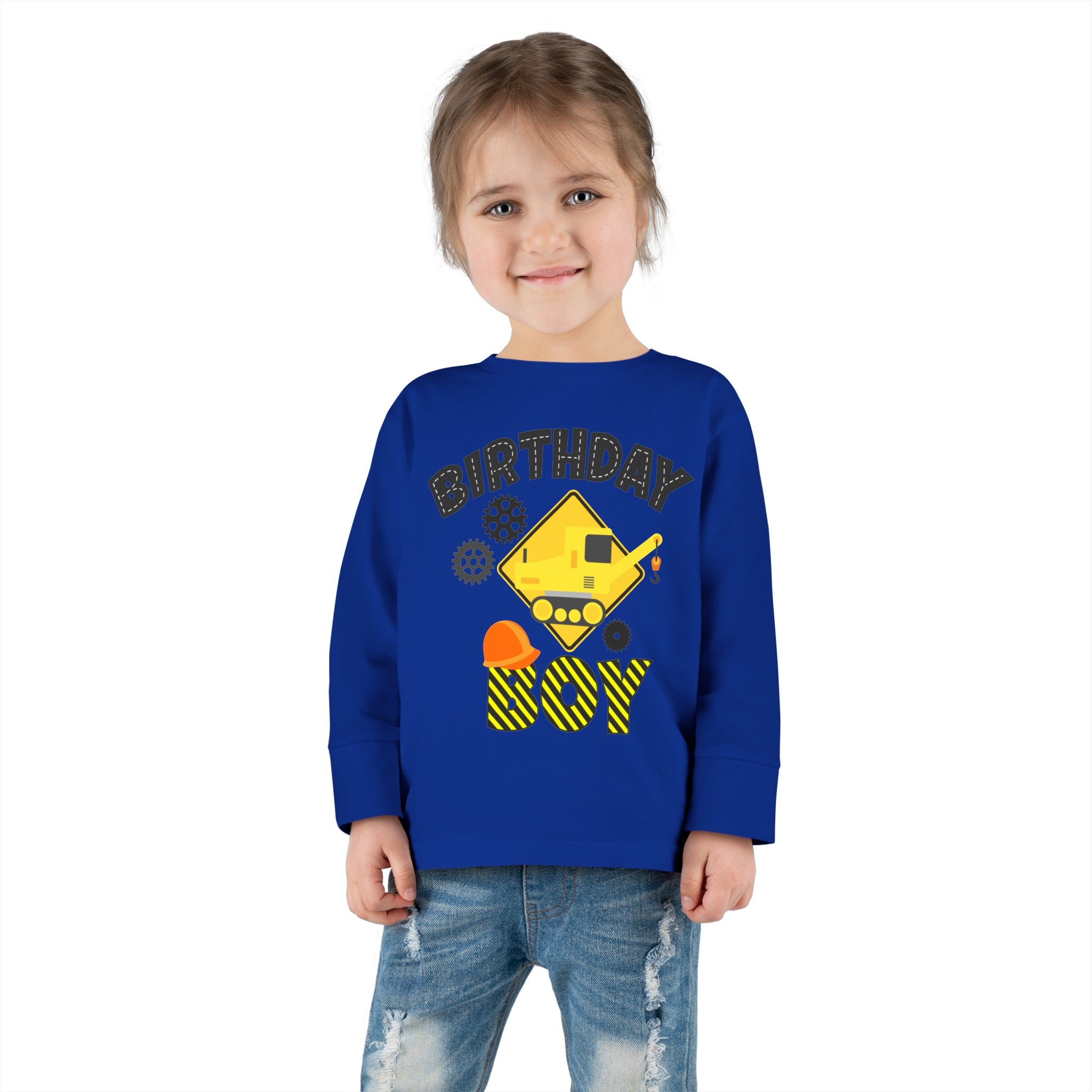 Crane Birthday Boy, Birthday Boy T-shirt, Birthday Tee, Boy's Birthday Tee,  Birthday Boy Tee, Toddler Long Sleeve Tee