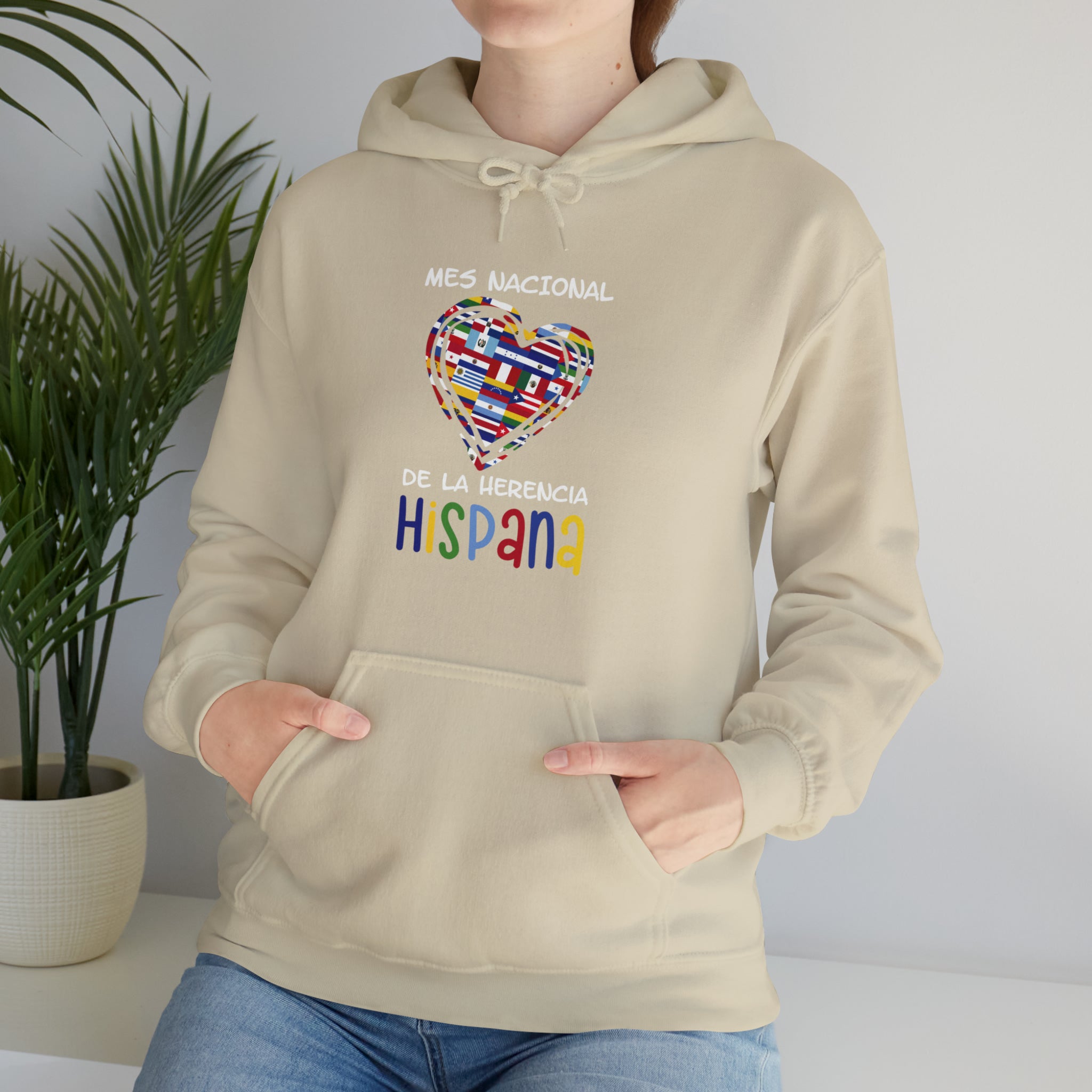 Mes Nacional Heart - Hispanic Heritage Month Unisex Hoodie