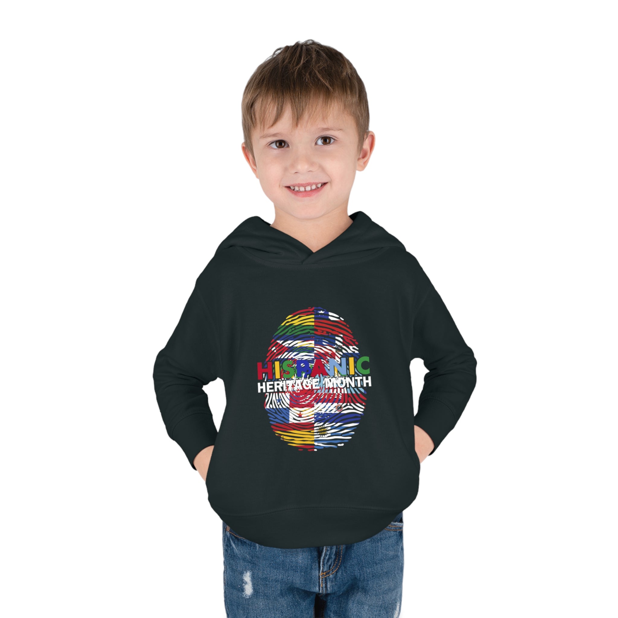 Flag Fingerprint - Hispanic Heritage Month Toddler Hoodie