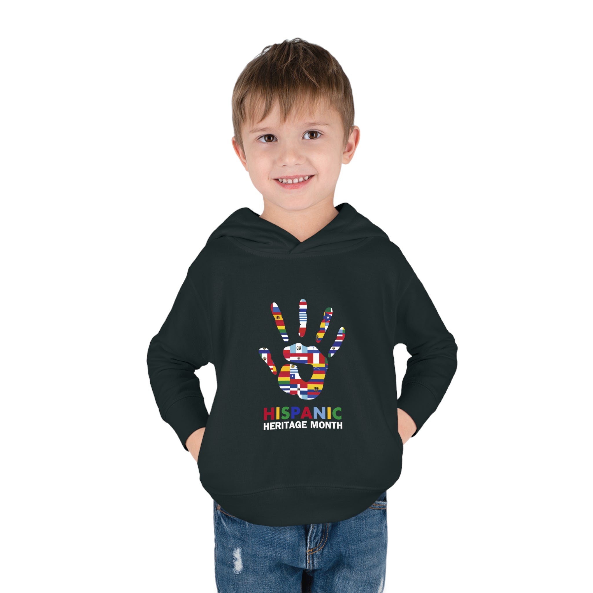 Flag Handprint - Hispanic Heritage Month Toddler Hoodie