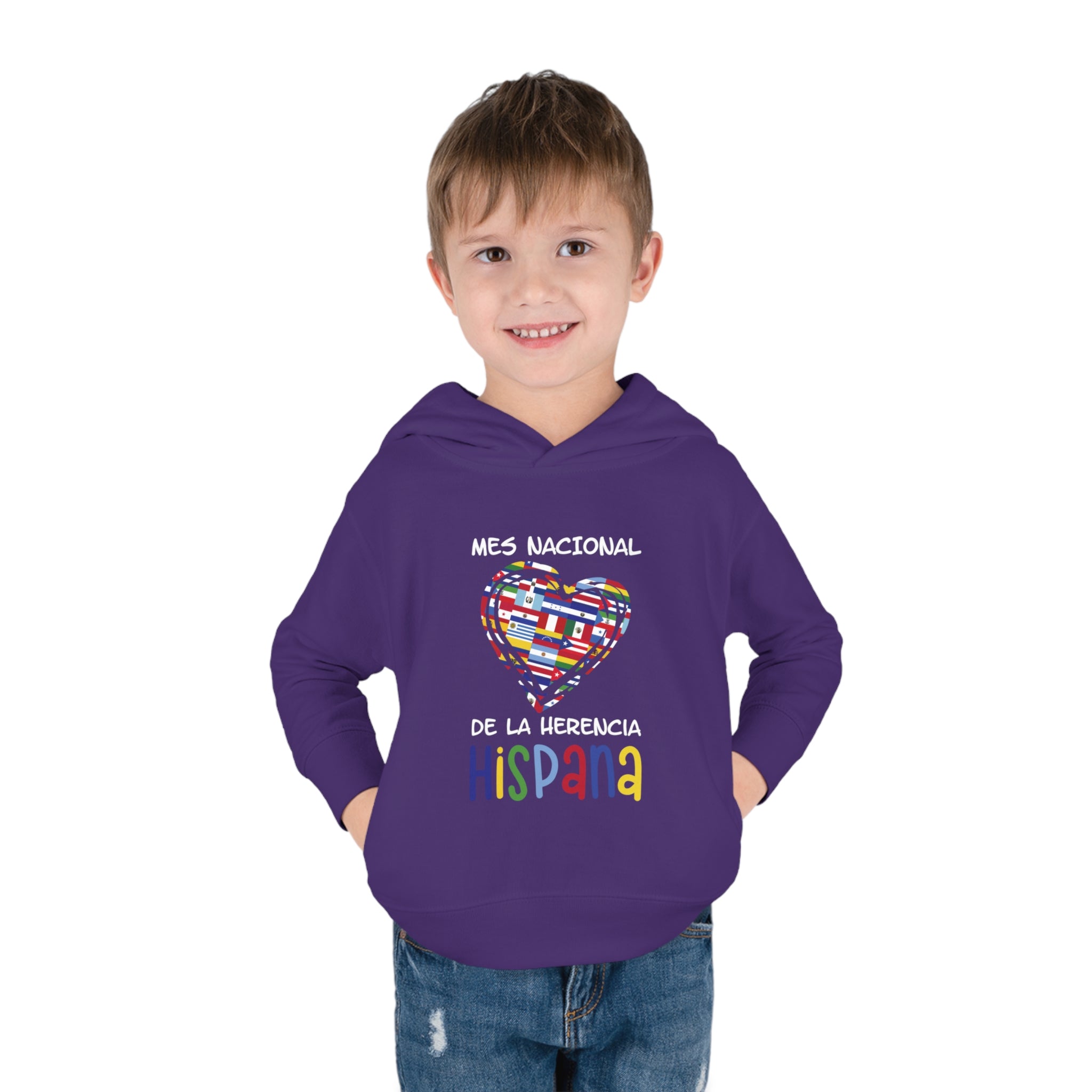 Mes Nacional Heart - Hispanic Heritage Month Toddler Hoodie