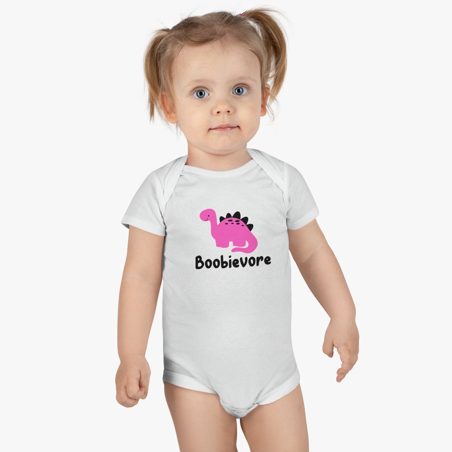 Boobievore Breast Cancer Awareness Onesie, Jumpsuit, Baby Short Sleeve Onesie®