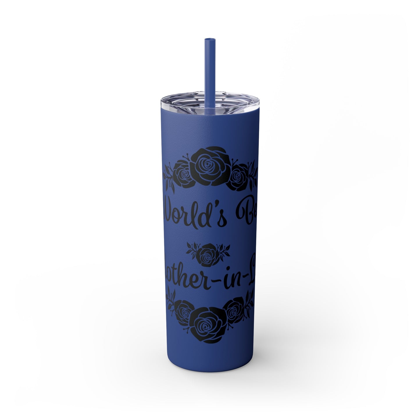 World's Best Mother-In-Law Skinny Tumbler with Straw, 20oz