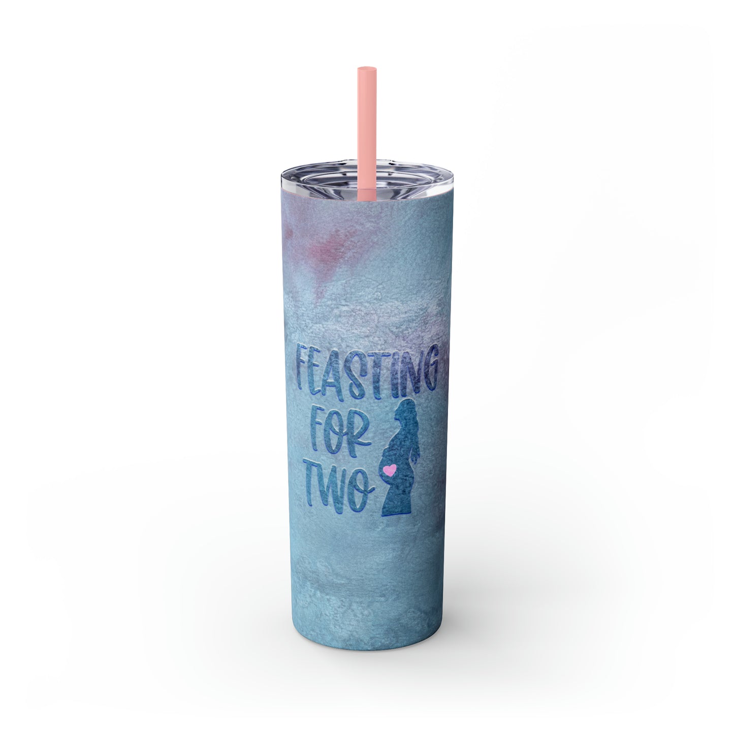 Feasting For Two Skinny Tumbler with Straw, 20oz