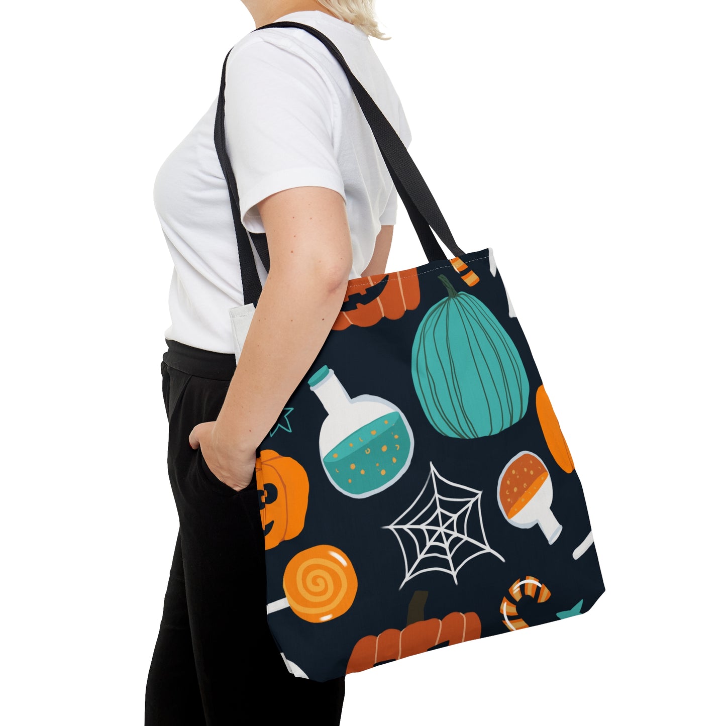 Halloween Spiders Pumpkins & Potions Tote Bag (AOP)