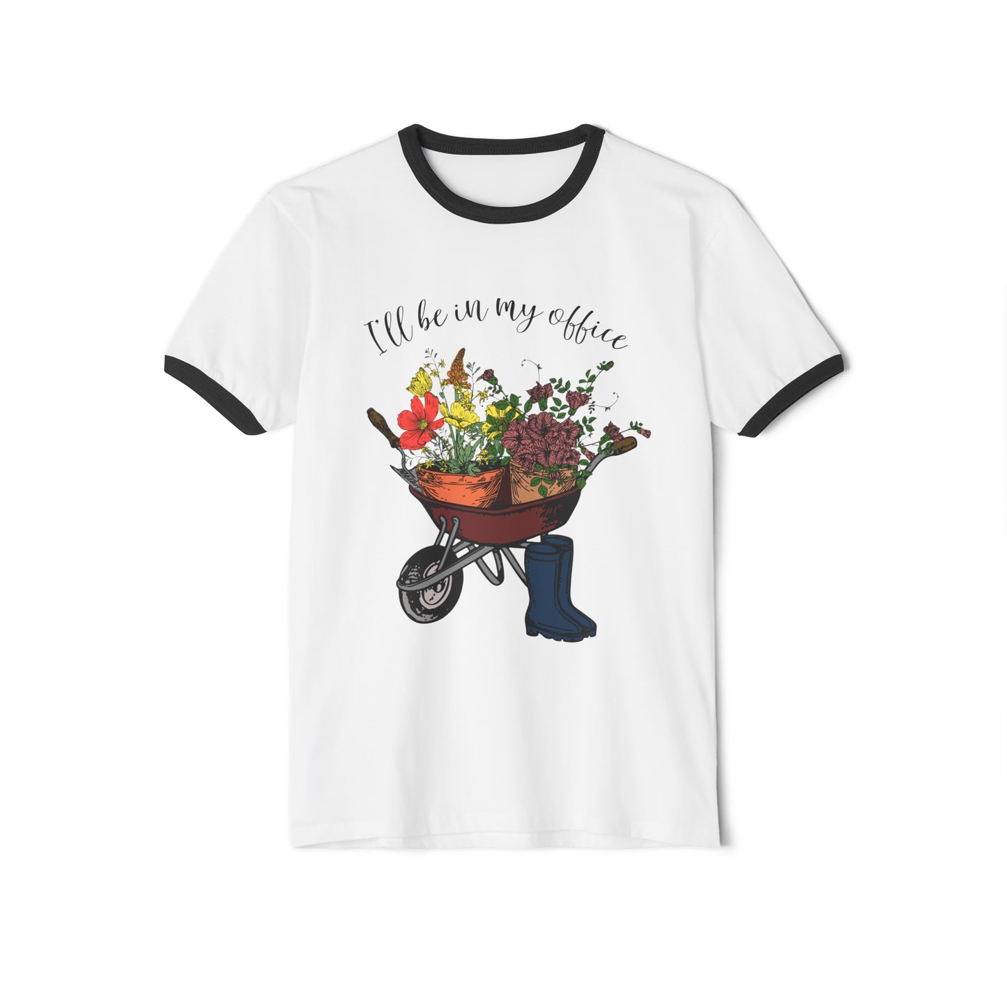 I'll Be In My Office, I'll Be in My Office Ringer Tee, I'll Be In My Office Tee, Gardener Tee, Gardener Ringer Tee, Unisex Cotton Ringer T-Shirt