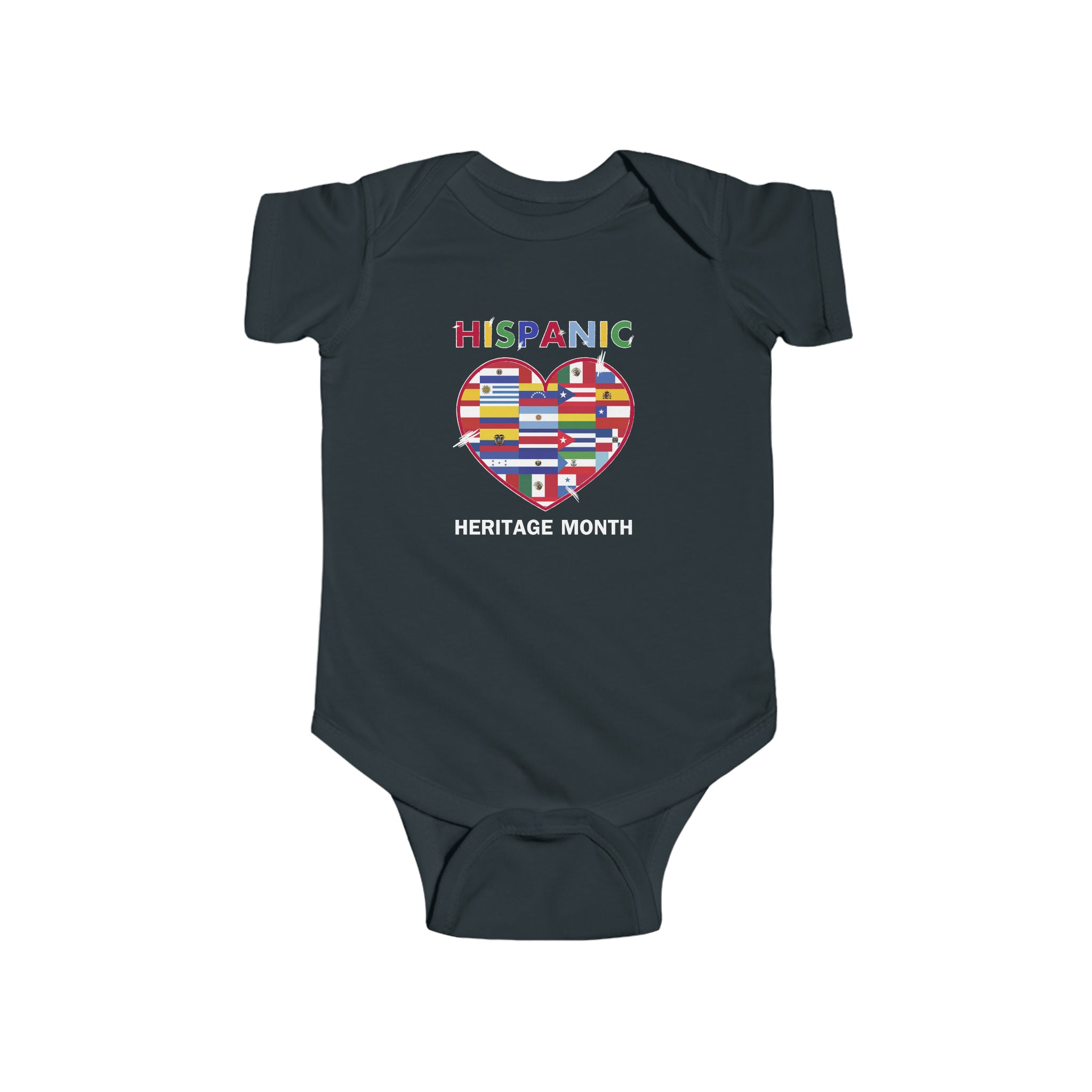 Flag Heart - Hispanic Heritage Month Infant  Bodysuit