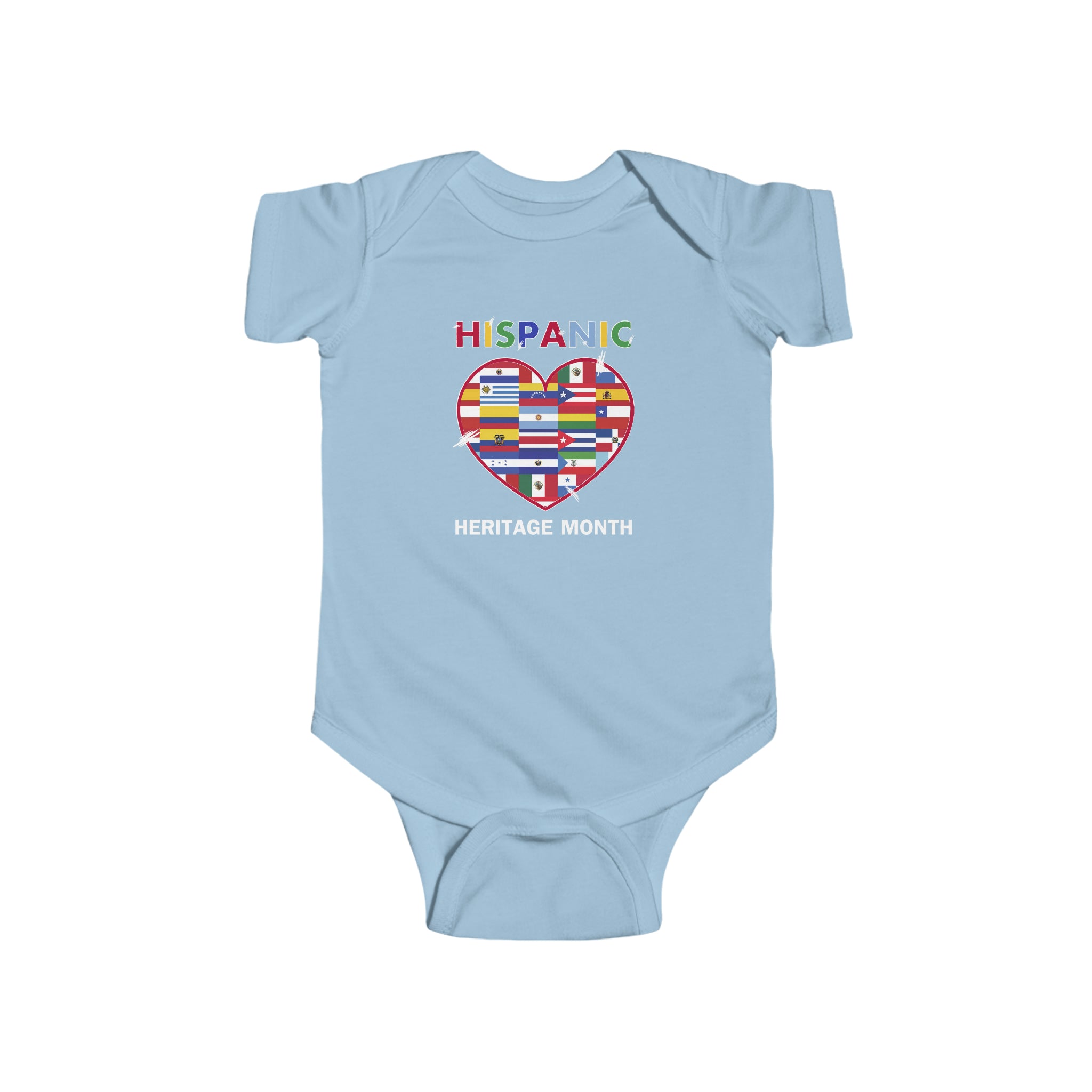 Flag Heart - Hispanic Heritage Month Infant  Bodysuit