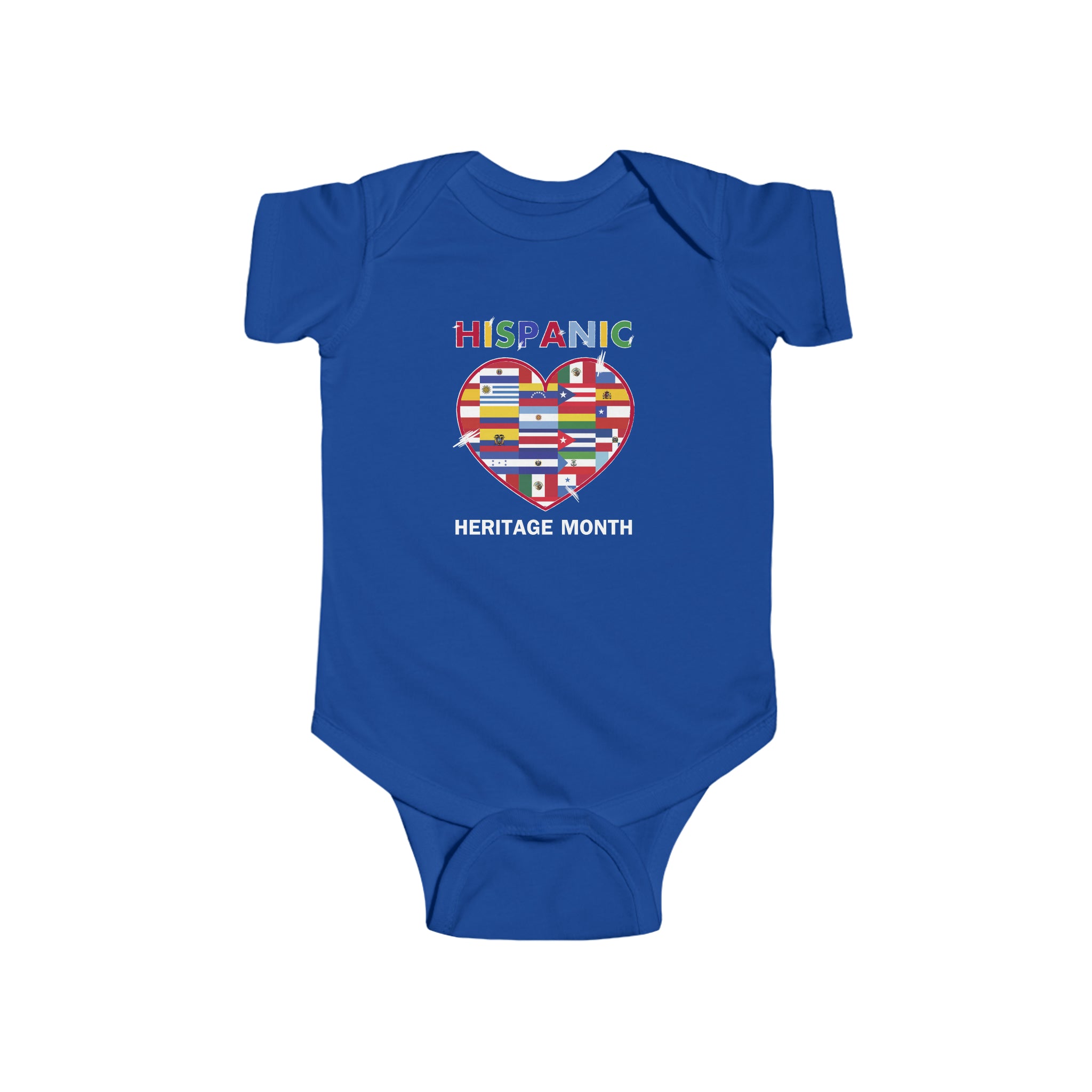 Flag Heart - Hispanic Heritage Month Infant  Bodysuit